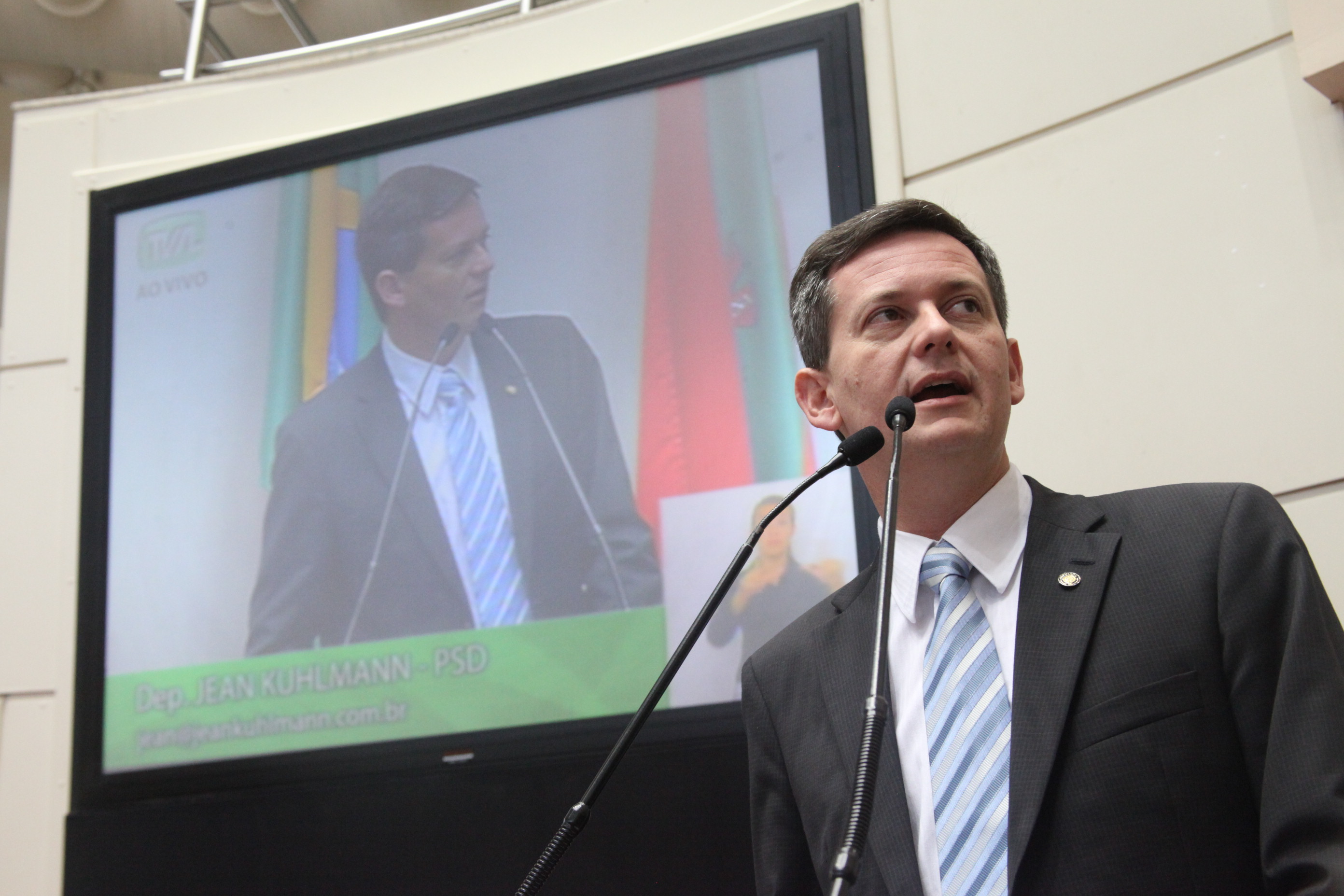 Deputado Jean Kuhlamann (PSD). Sessão Ordinária. Foto: Leonardo Gonçalves / Agência AL