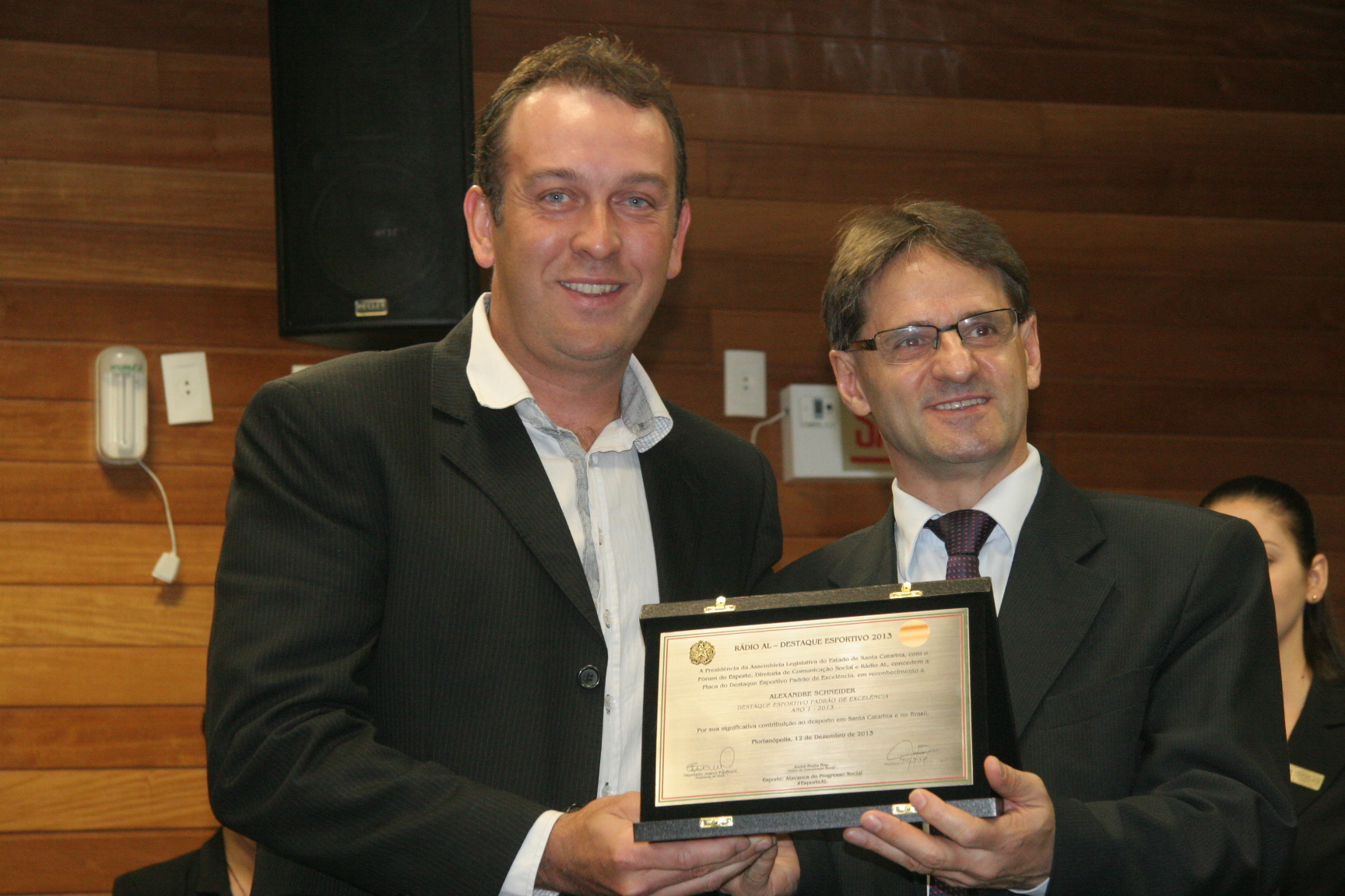 Homenagem a Alexandre Schneider - Rádio AL Homenageia Esportistas Catarinenses - Foto: Eduardo Guedes de Oliveira/Agência AL