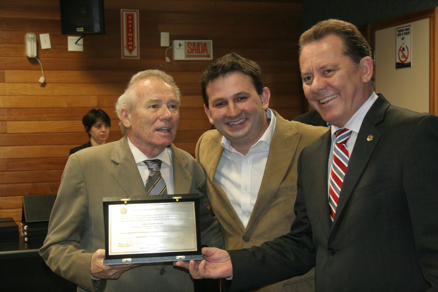 Homenagem a Zunino - Rádio AL Homenageia Esportistas Catarinenses - Foto: Eduardo Guedes de Oliveira/Agência AL