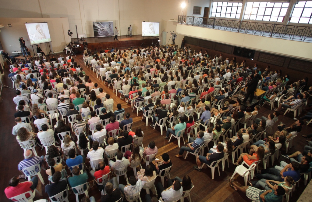 Encontros com a Assembleia  Palestra com Mario Sergio Cortela em Braço do Norte Foto Carlos Kilian/Agencia AL