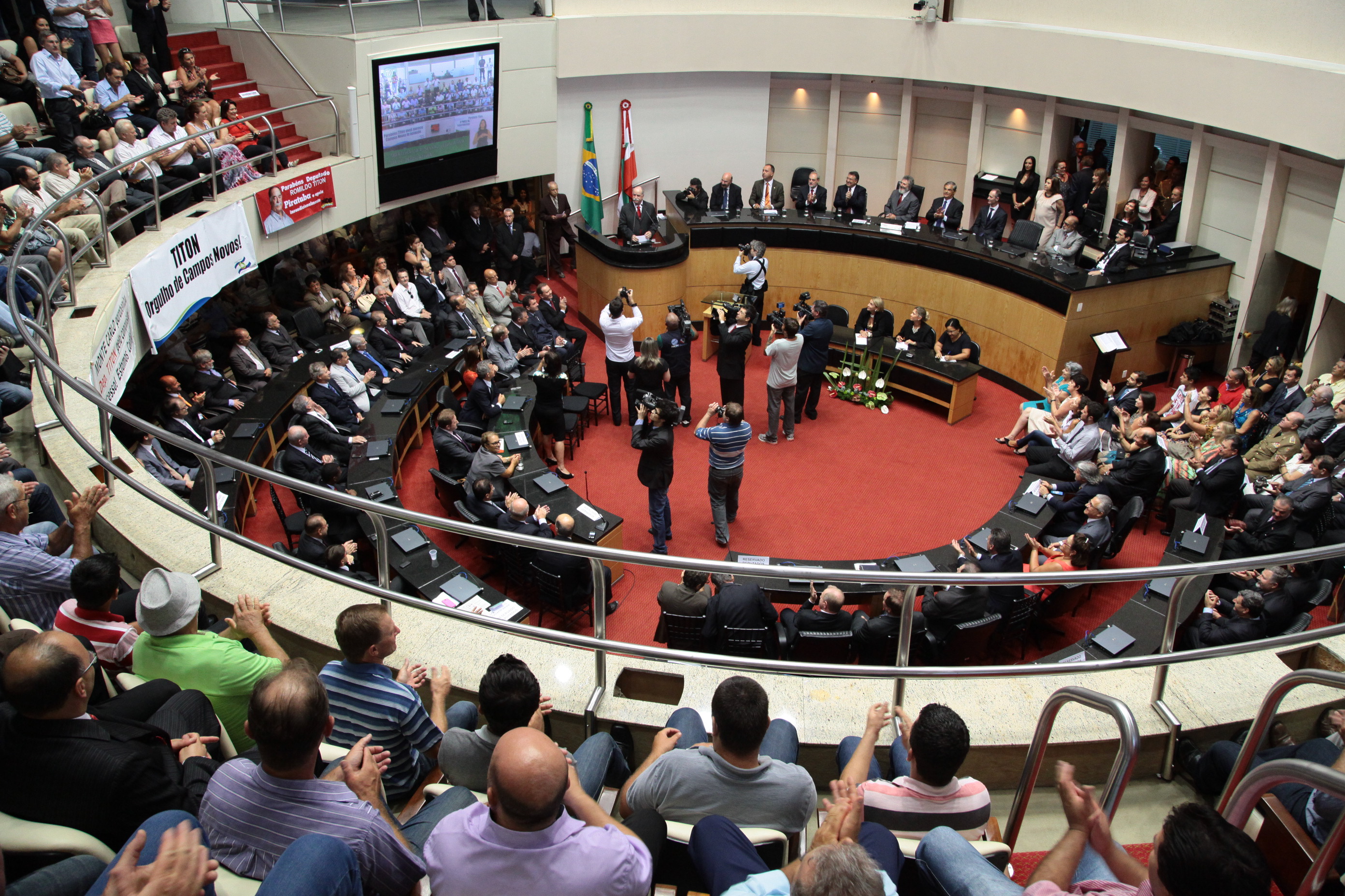 Posse do Novo Presidente da ALESC. Fotos: Miriam Zomer/ Agência AL