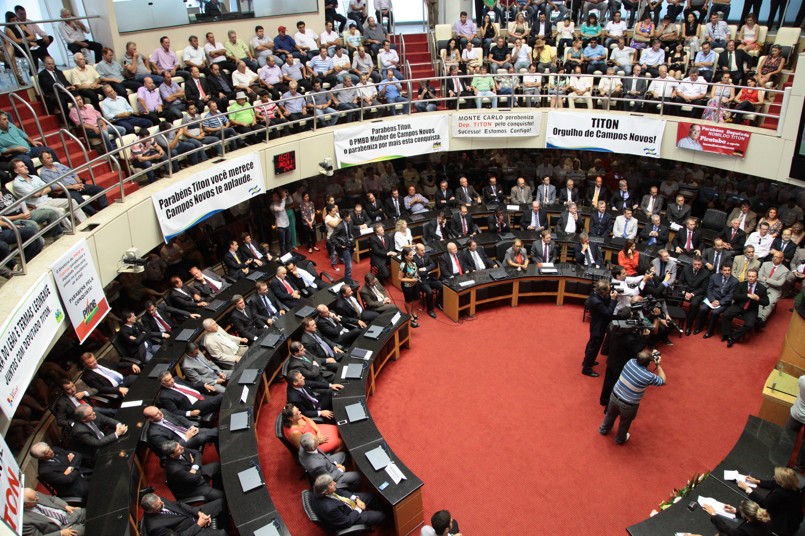 Posse do Novo Presidente da ALESC. Fotos: Miriam Zomer/ Agência AL