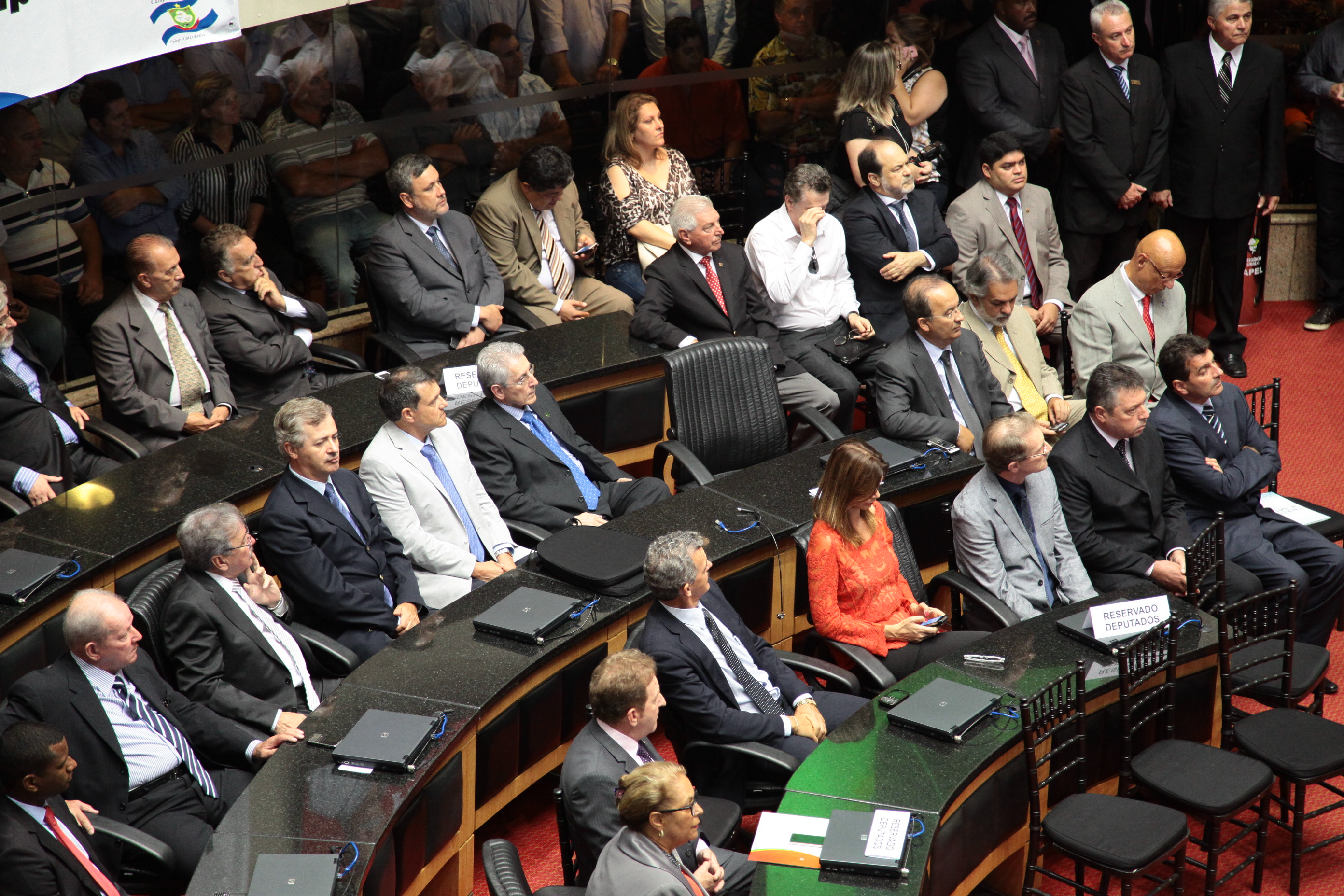 Autoridades presente na Posse do Novo Presidente da ALESC. Fotos: Miriam Zomer/ Agência AL