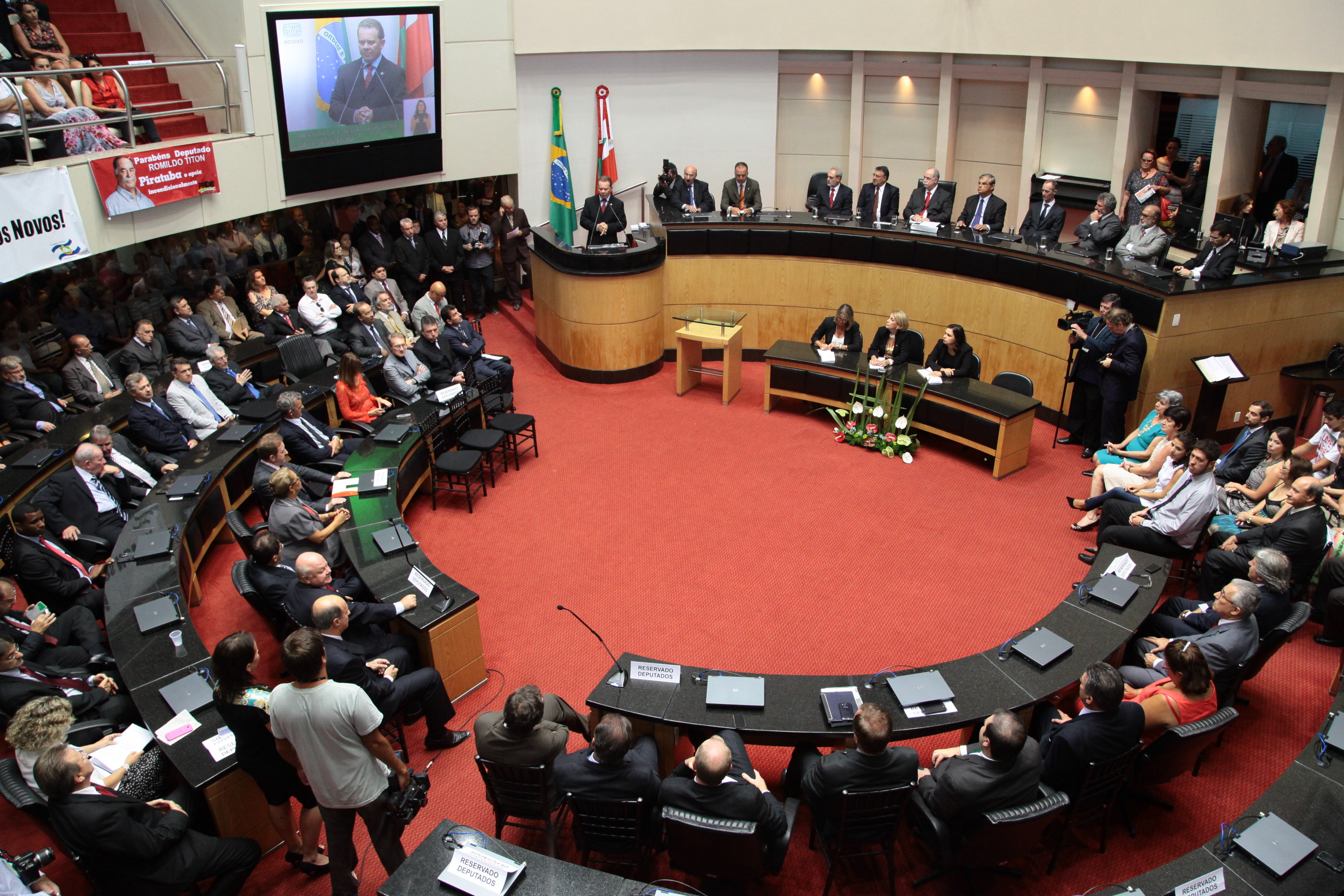 Posse do Novo Presidente da ALESC. Fotos: Miriam Zomer/ Agência AL