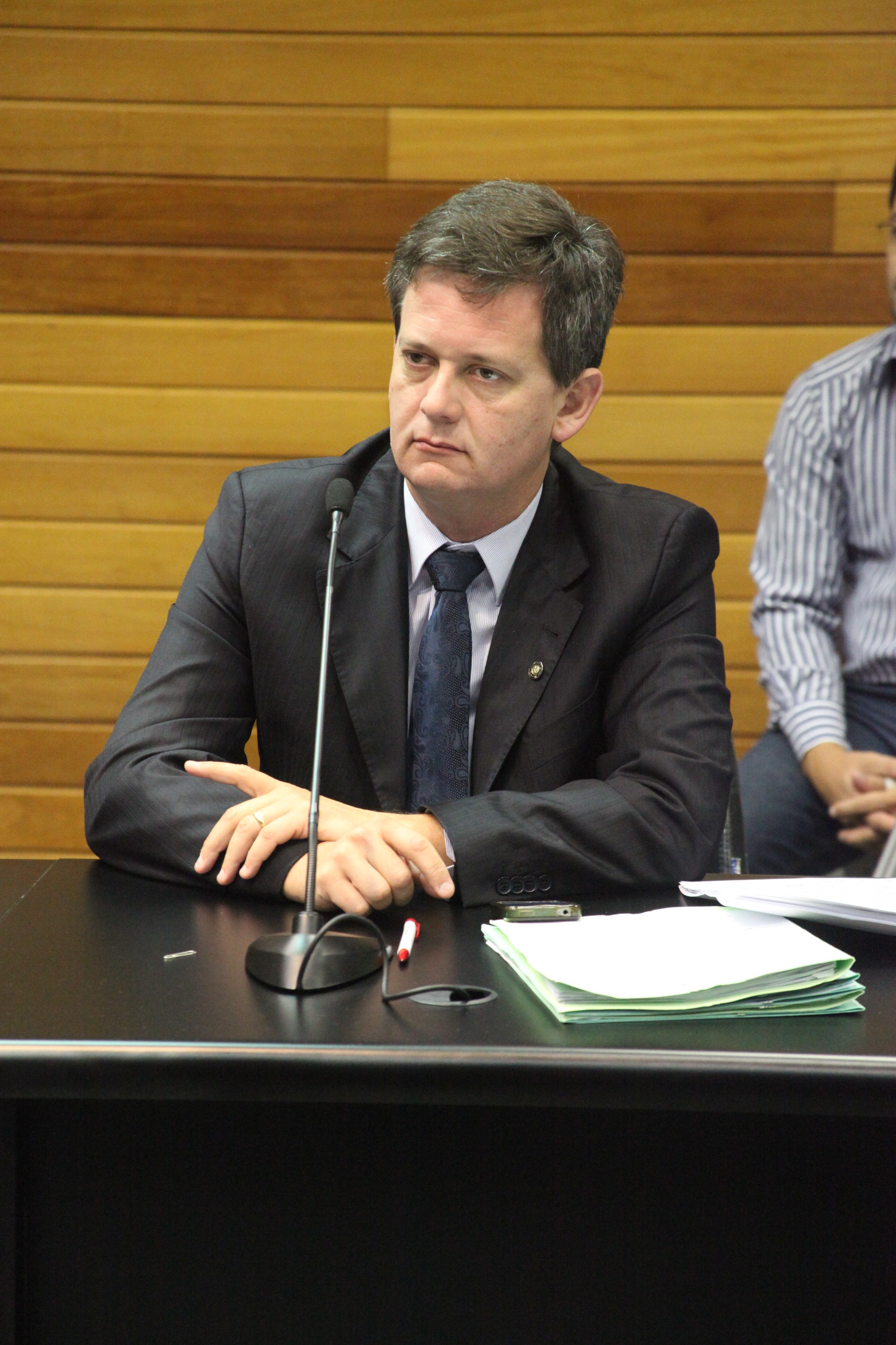 Deputado Jean Kuhlmann (PSD). Reunião da Comissão de Constituição e Justiça. Foto: Fábio Queiroz / Agência AL