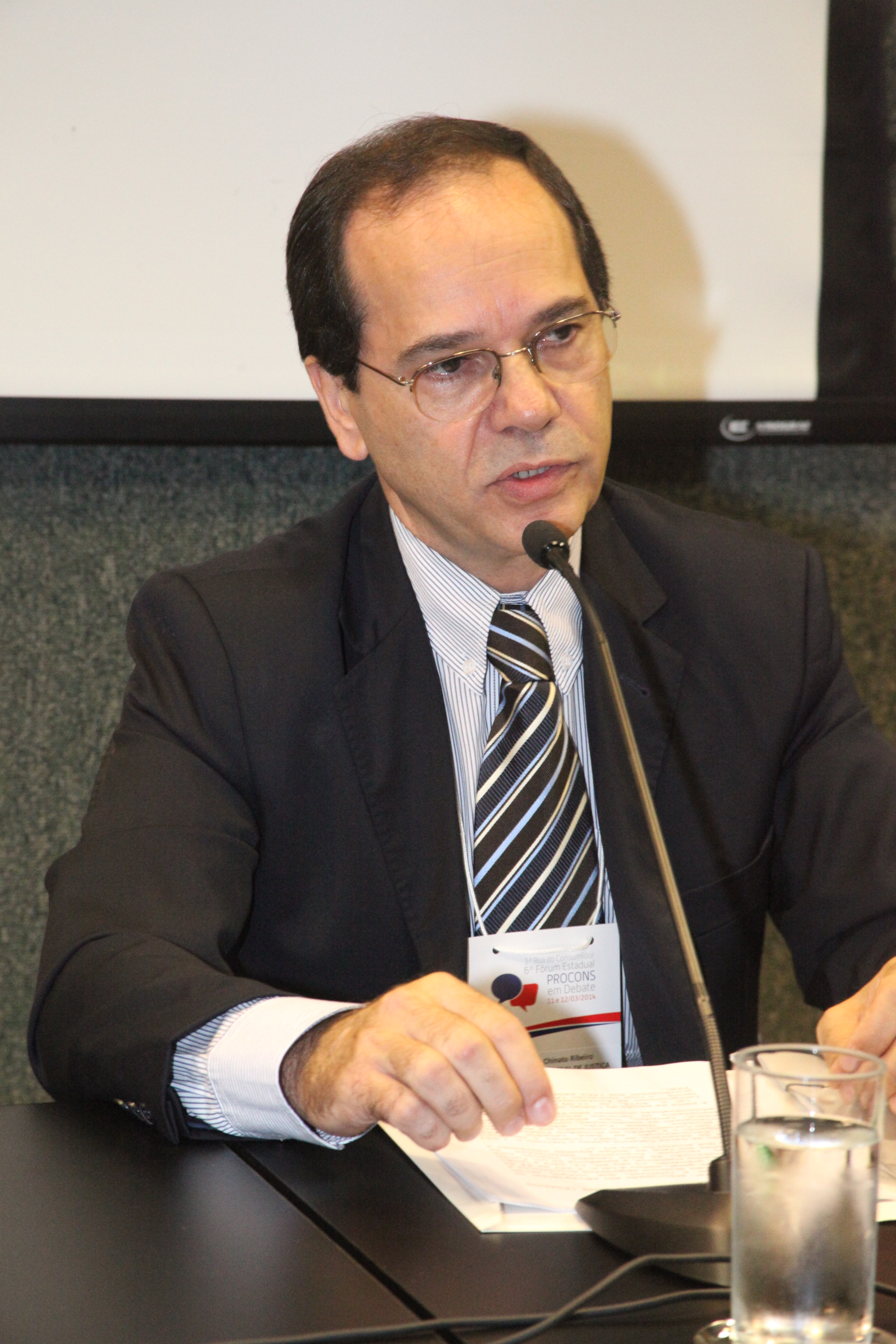 Palestrante  Dr. Antenor Chinato Ribeiro -  Subprocurador-geral de justiça e presidente do FBRL do Ministério Público de SC. 6° Fórum Estadual Procons em Debate. Foto: Fábio Queiroz / Agência AL