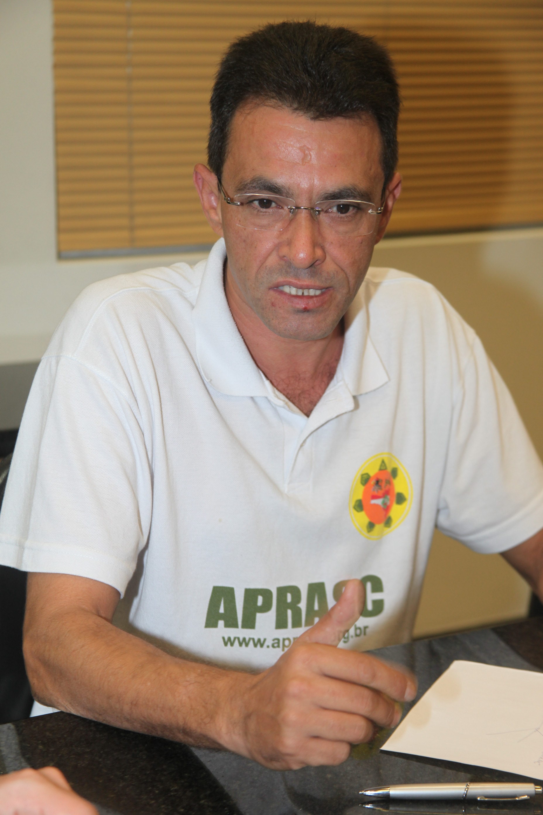 Soldado Elisandro Lotin de Souza - presidente da Aprasc. Foto: Fábio Queiroz / Agência AL
