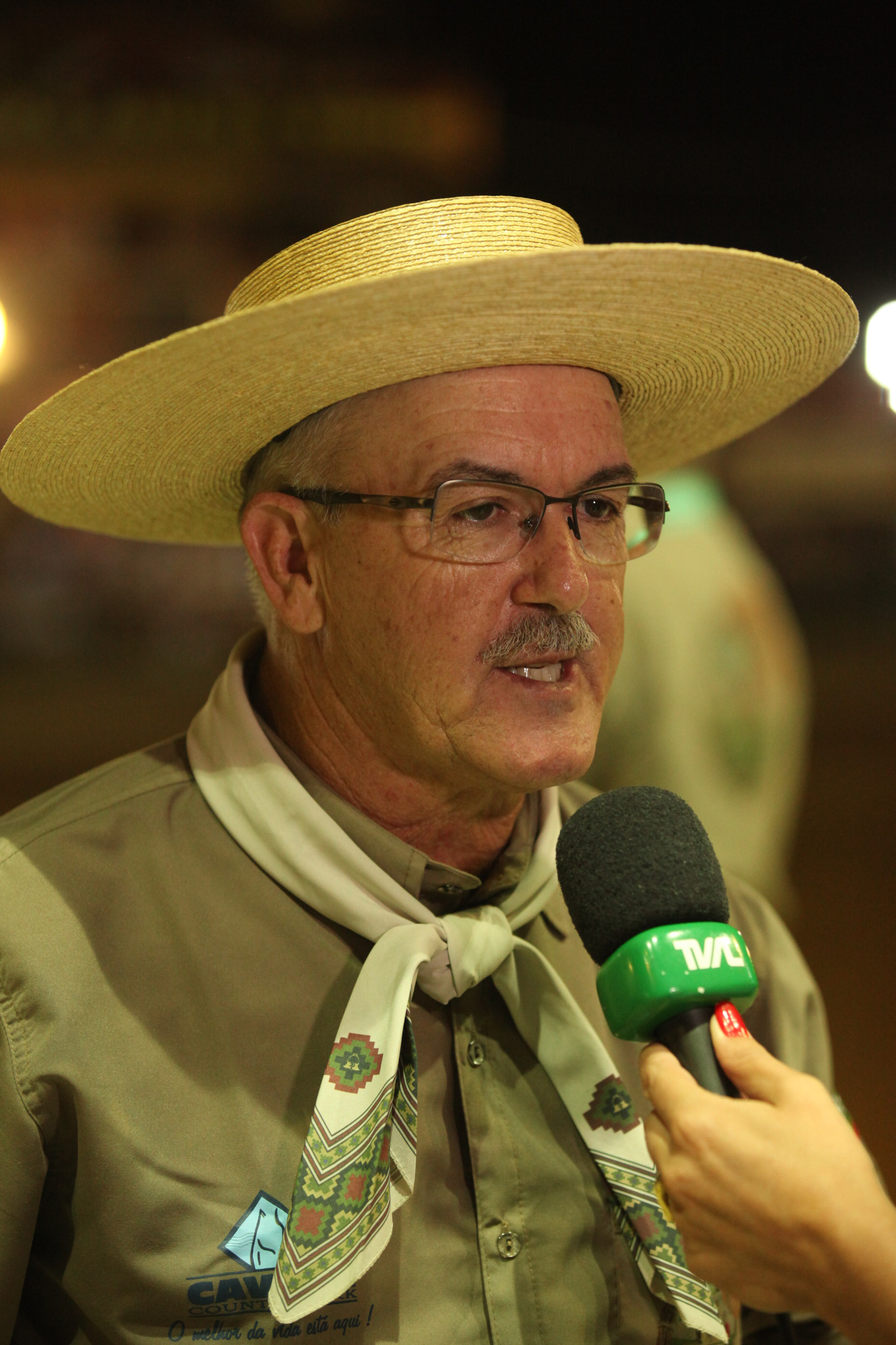 Abertura do XI Rodeio Internacional do Caverá - Eraldo Vieira - Patrão do CTG - Foto: Juliana Stadnik / Agência AL