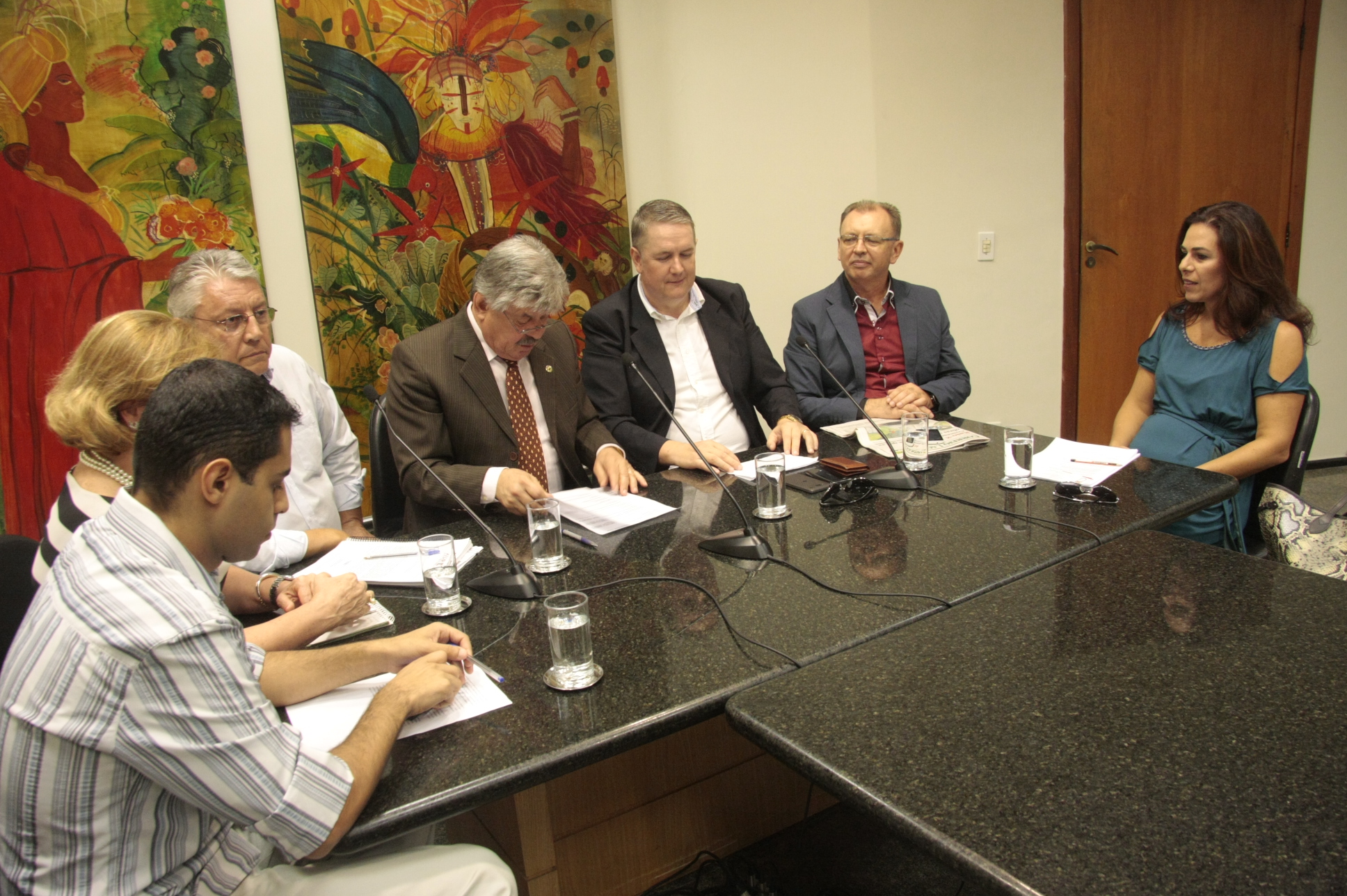 Coletiva sobre o I Simpósio Catarinense sobre Concessões Rodoviárias. Fotos: Eduardo Guedes de Oliveira/Agência AL