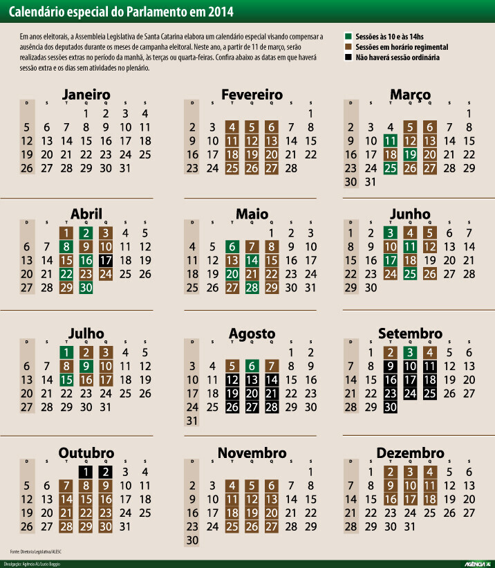 Parlamento catarinense inicia calendário especial na próxima semana