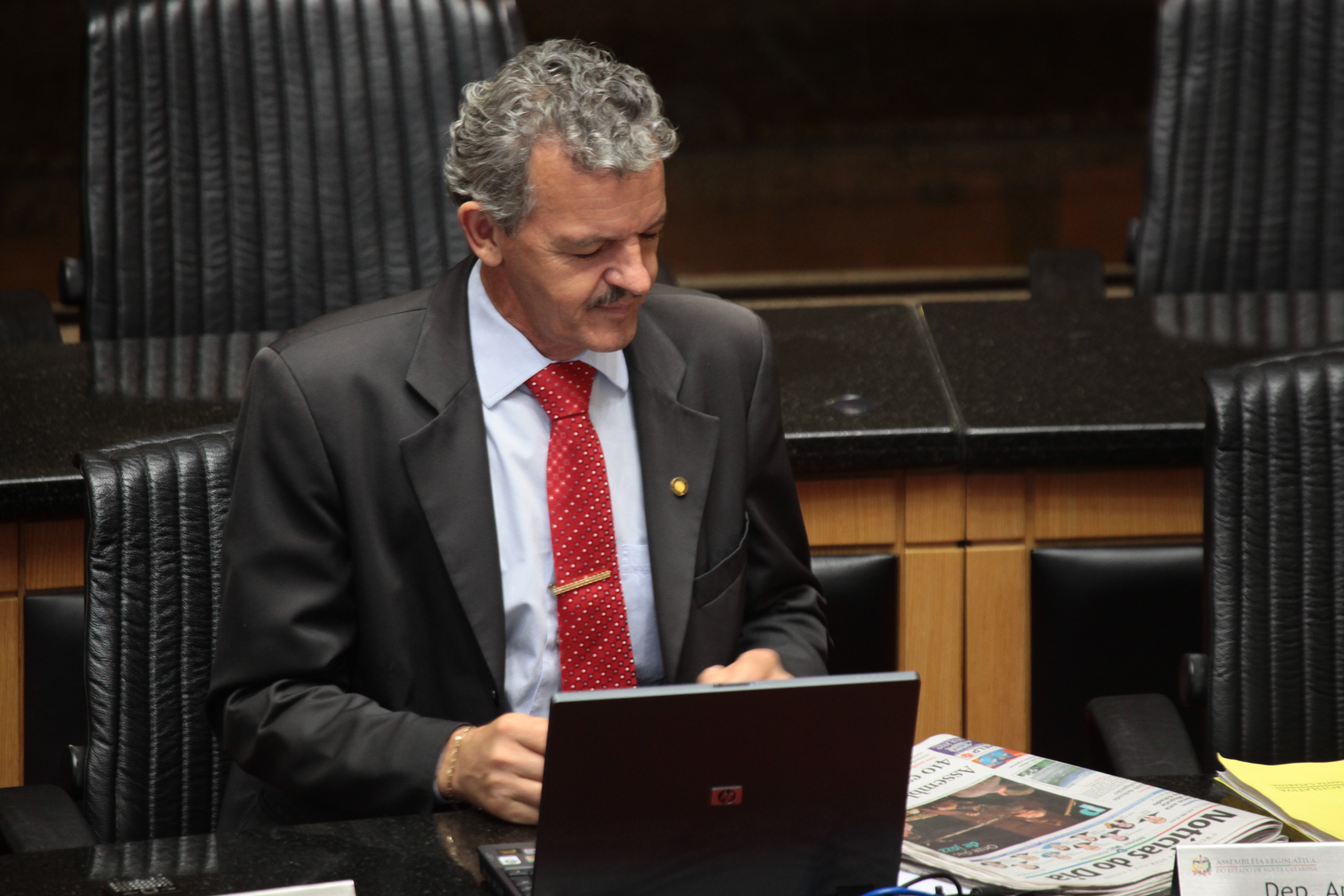 Sessão Ordinária - Plenário Osni Regis. Deputado Dirceu Dresch (PT) Foto: Miriam Zomer/ Agência AL