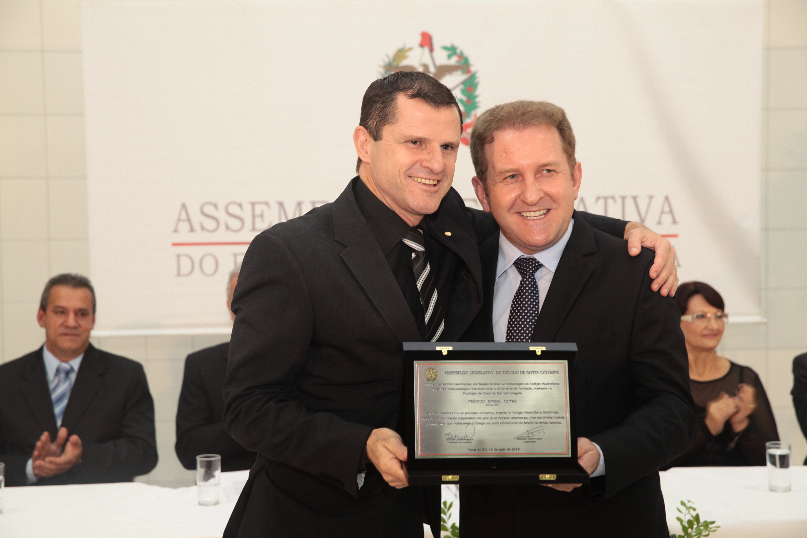 Sessão Solene em homenagem ao Colégio Maximiliano Gaidzinski em Cocal do Sul. Foto: Miriam Zomer/Agência AL