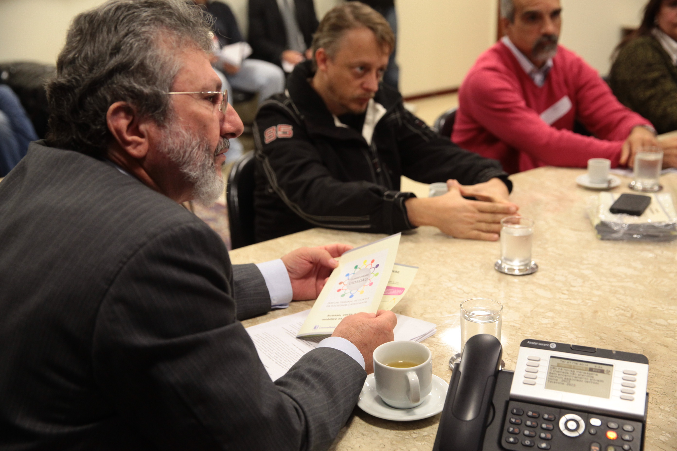Reunião na Presidência da Alesc para debater a Campanha Conselheiro Cidadão. Fotos: Miriam Zomer