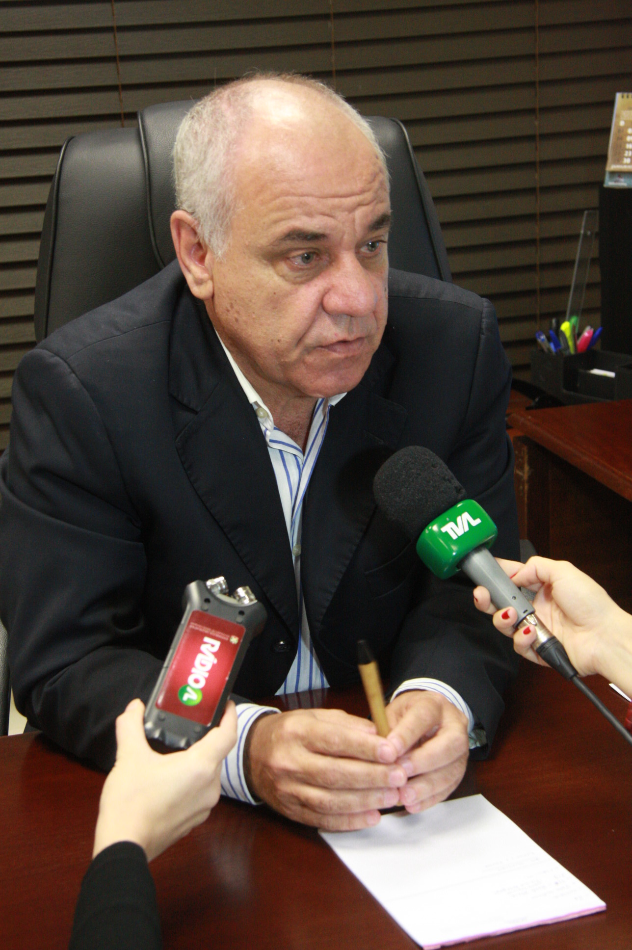 Coletiva com deputado Dado Cherem- fotos: Eduardo Guedes de Oliveira / Agência AL