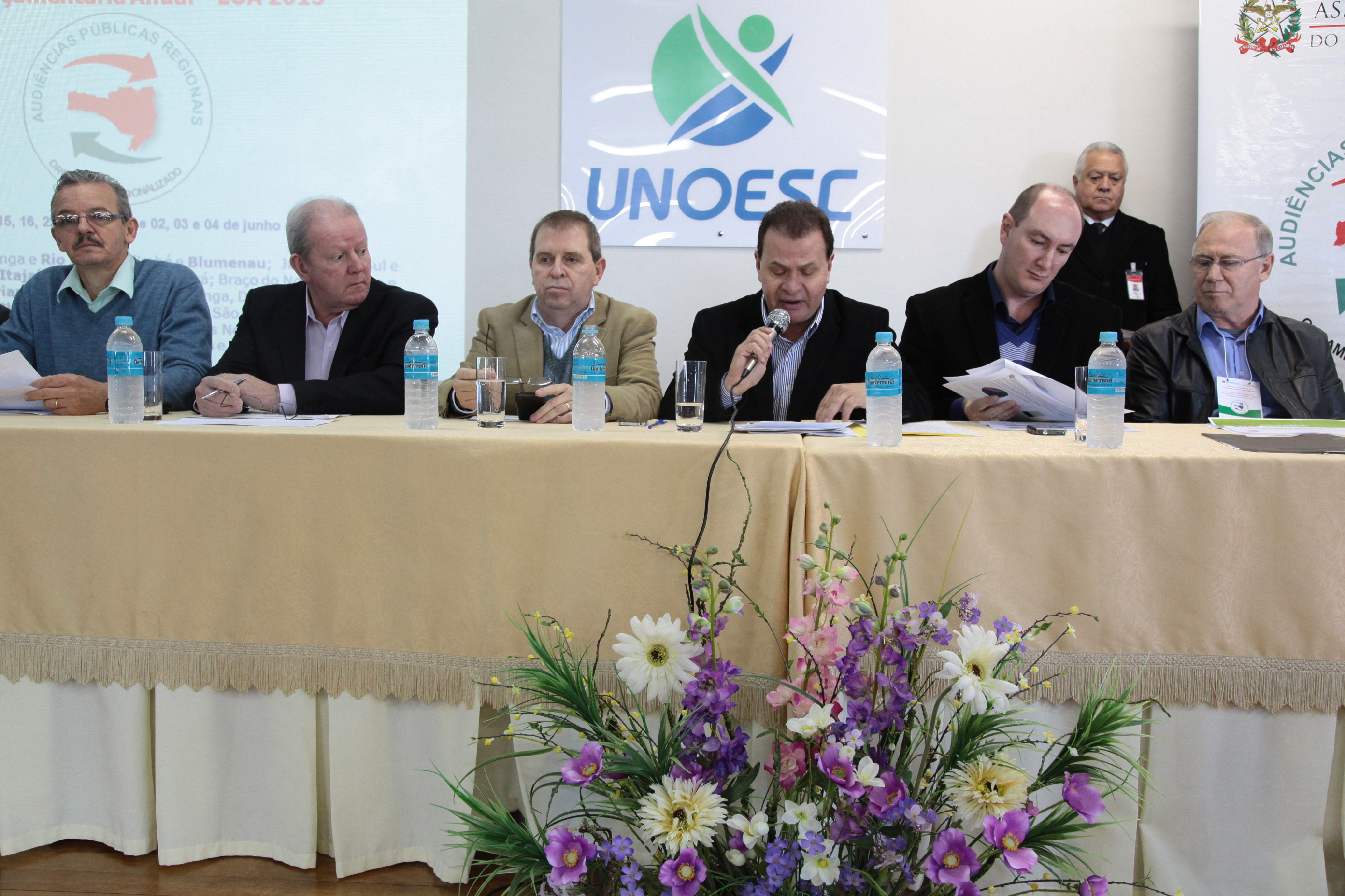 Audiência Pública do Orçamento Regionalizado em São Miguel do Oeste. Fotos: Miriam Zomer/Agência AL