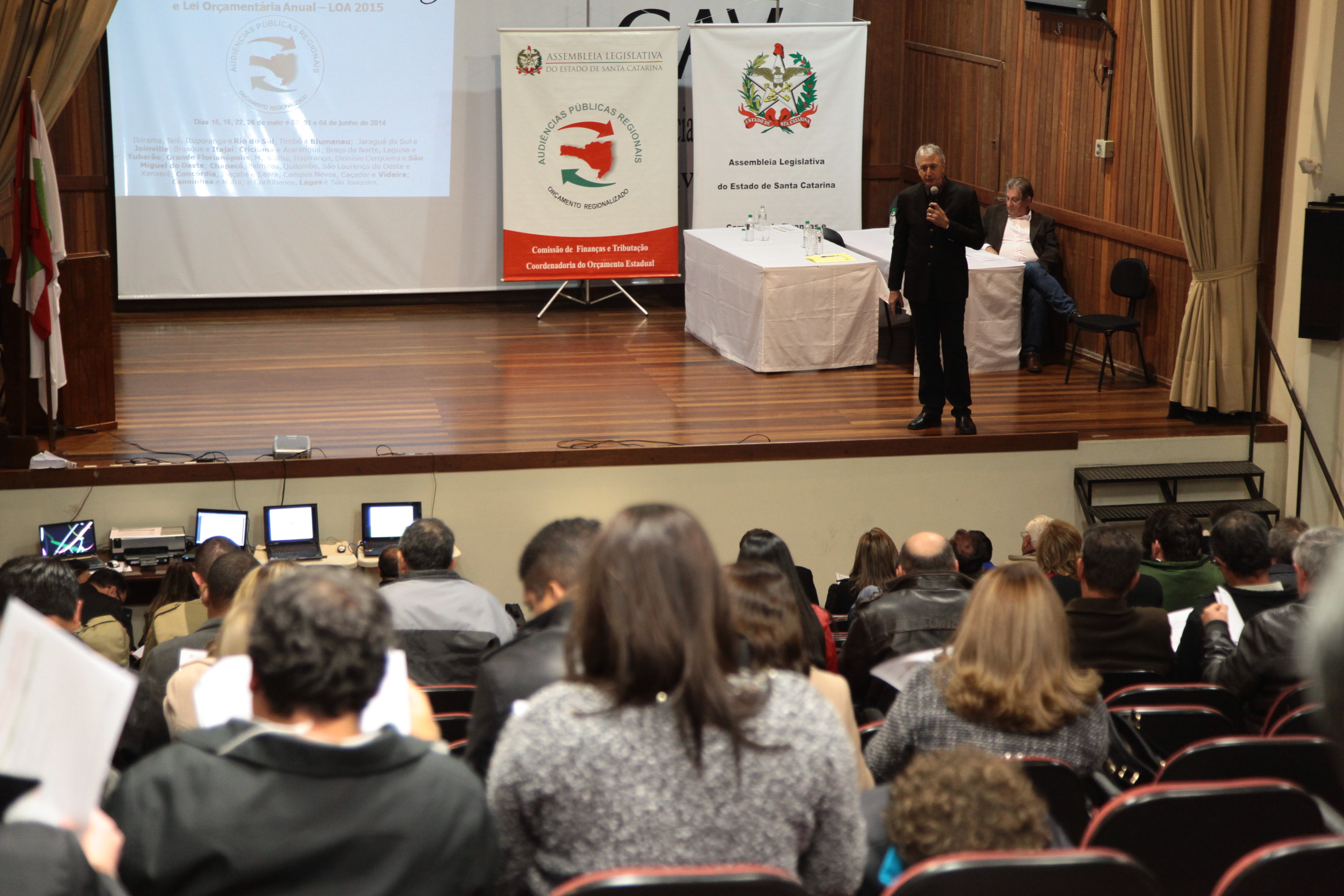 Audiência Pública do Orçamento Regionalizado em Lages. Fotos: Miriam Zomer/Agência AL