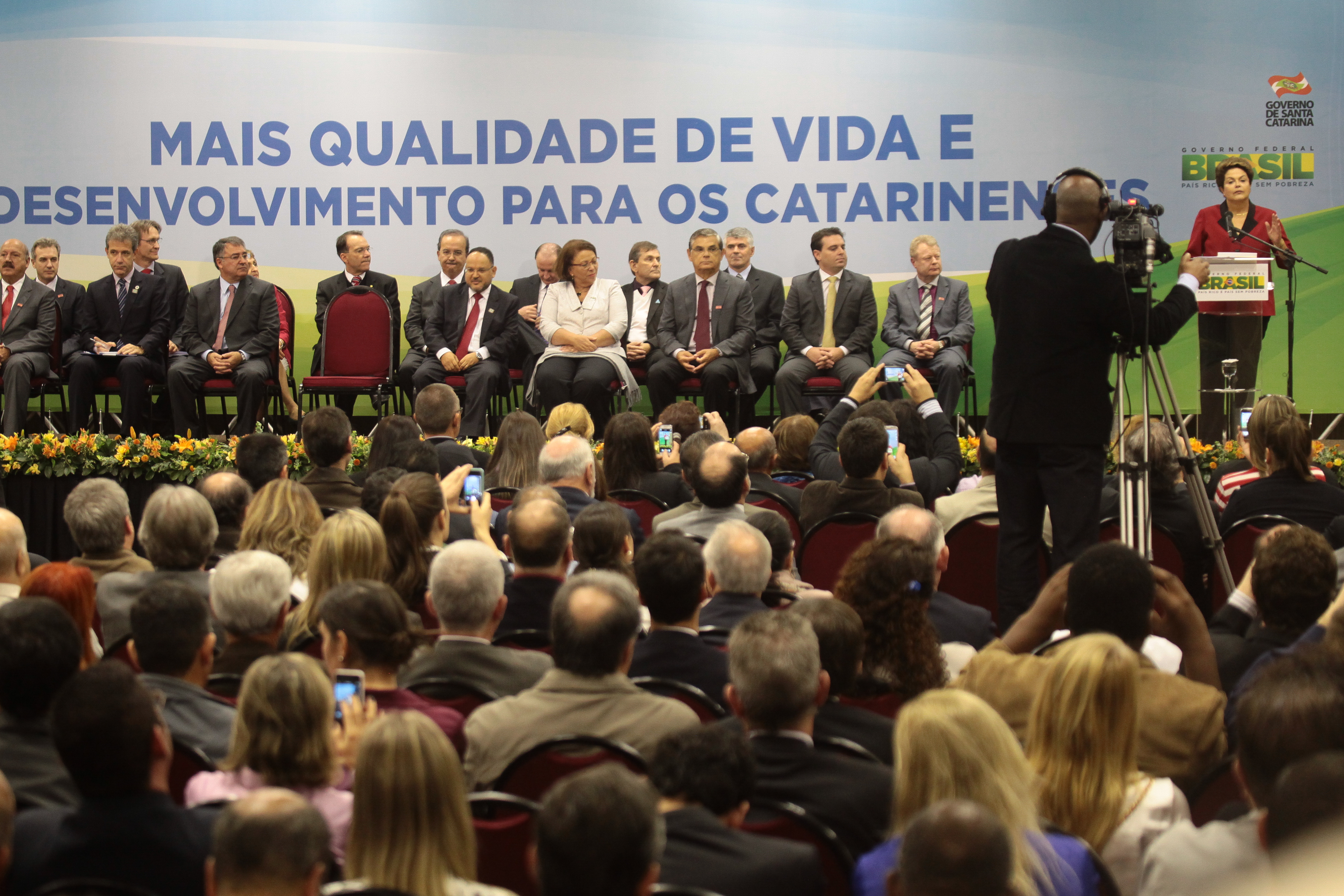 Visita da Presidente Dilma Rousseff ao Estado de Santa Catarina. Fotos: Miriam Zomer/Agência AL