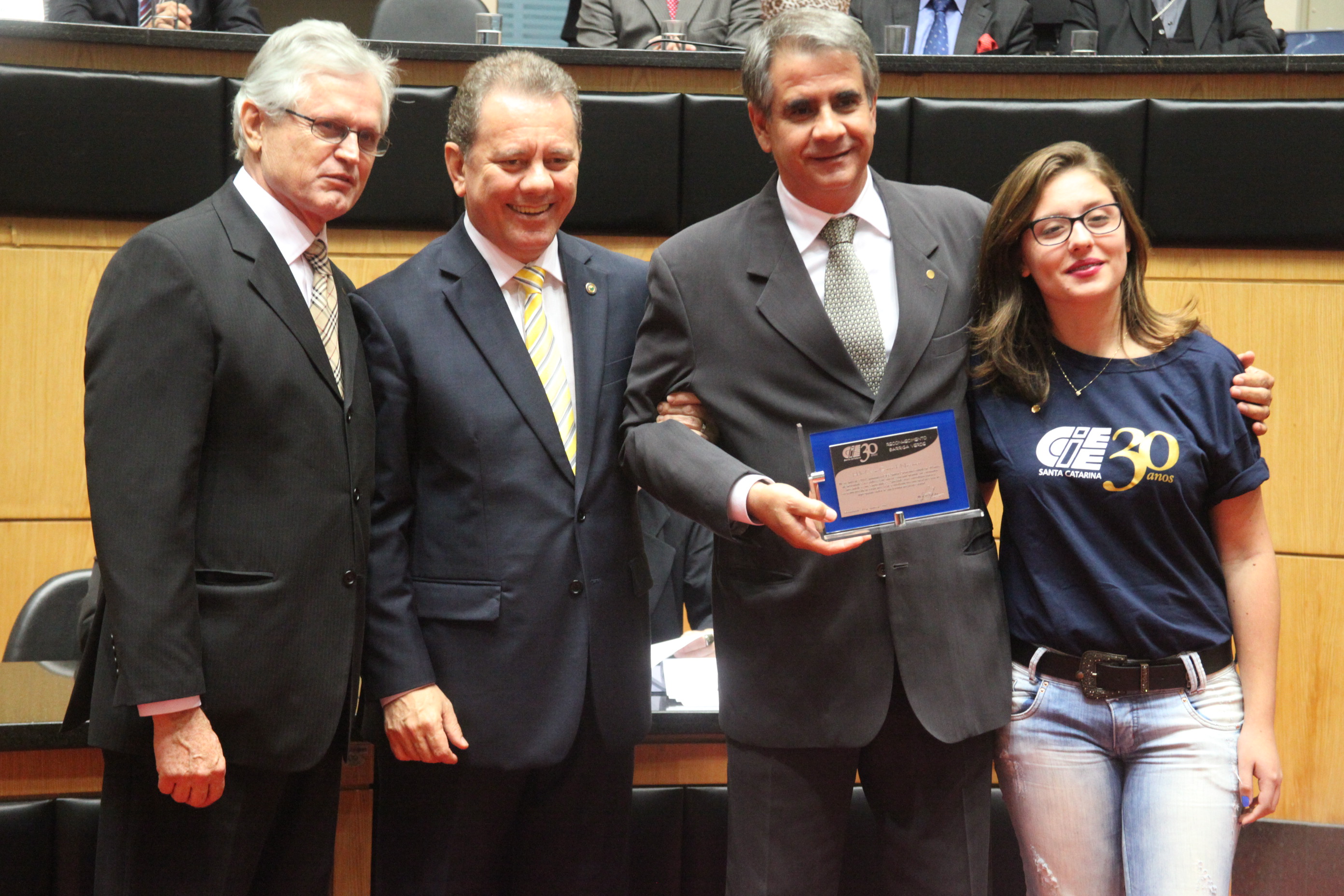 Sessão Especial em homenagem ao Centro de Integração Empresa-Escola de Santa Catarina - CIEE/SC pela passagem dos seus 30 anos de serviços prestados à sociedade. Foto: Fábio Queiroz