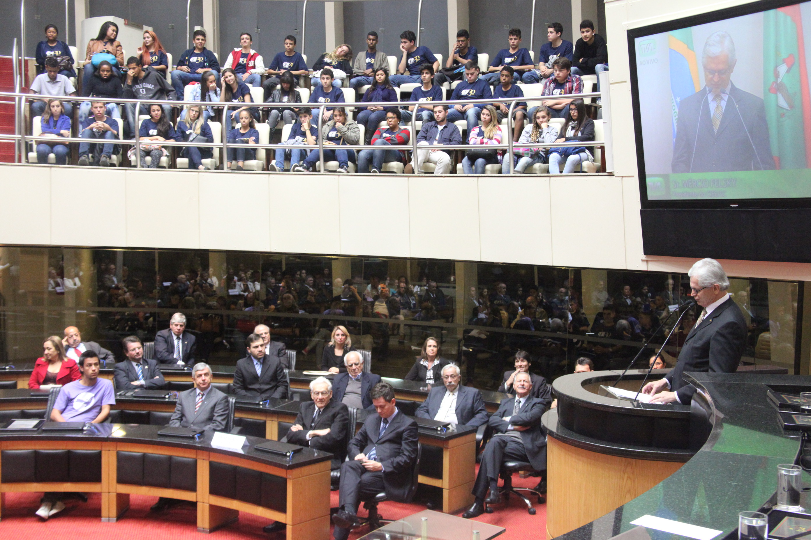 Sessão Especial em homenagem ao Centro de Integração Empresa-Escola de Santa Catarina - CIEE/SC pela passagem dos seus 30 anos de serviços prestados à sociedade. Foto: Fábio Queiroz