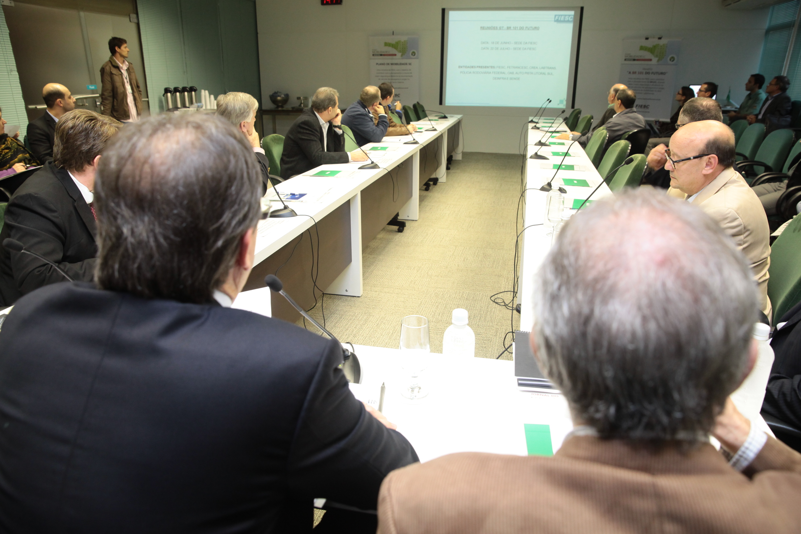 Reunião da Câmara para Assuntos de Transporte e Logística da FIESC. Fotos: Miriam Zomer/Agência AL
