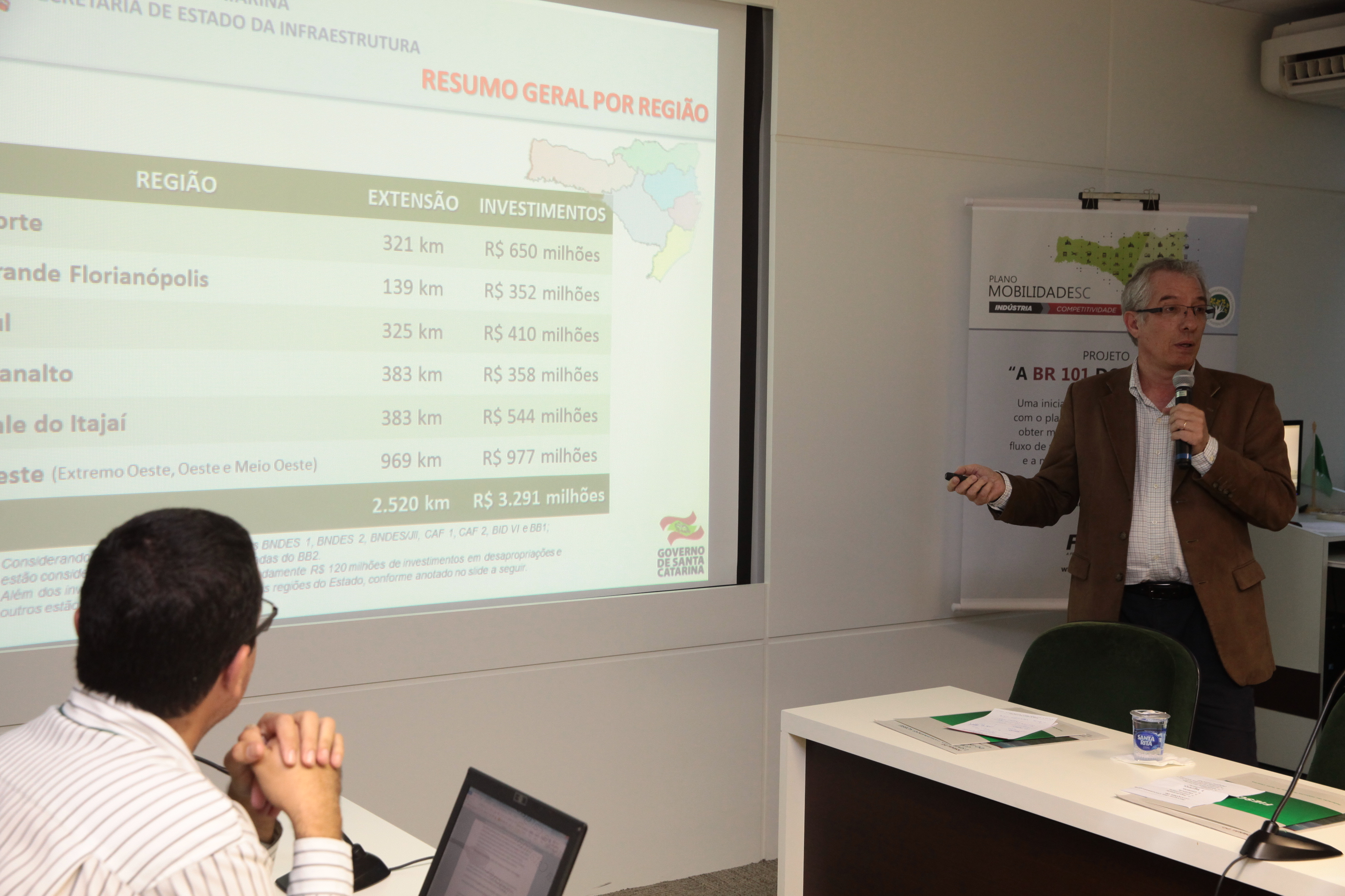 Reunião da Câmara para Assuntos de Transporte e Logística da FIESC. Fotos: Miriam Zomer/Agência AL