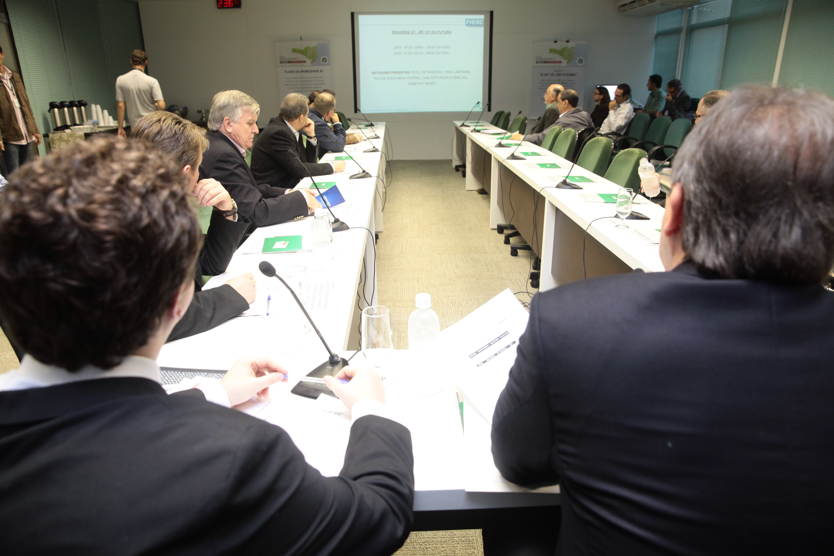 Reunião da Câmara para Assuntos de Transporte e Logística da FIESC. Fotos: Miriam Zomer/Agência AL