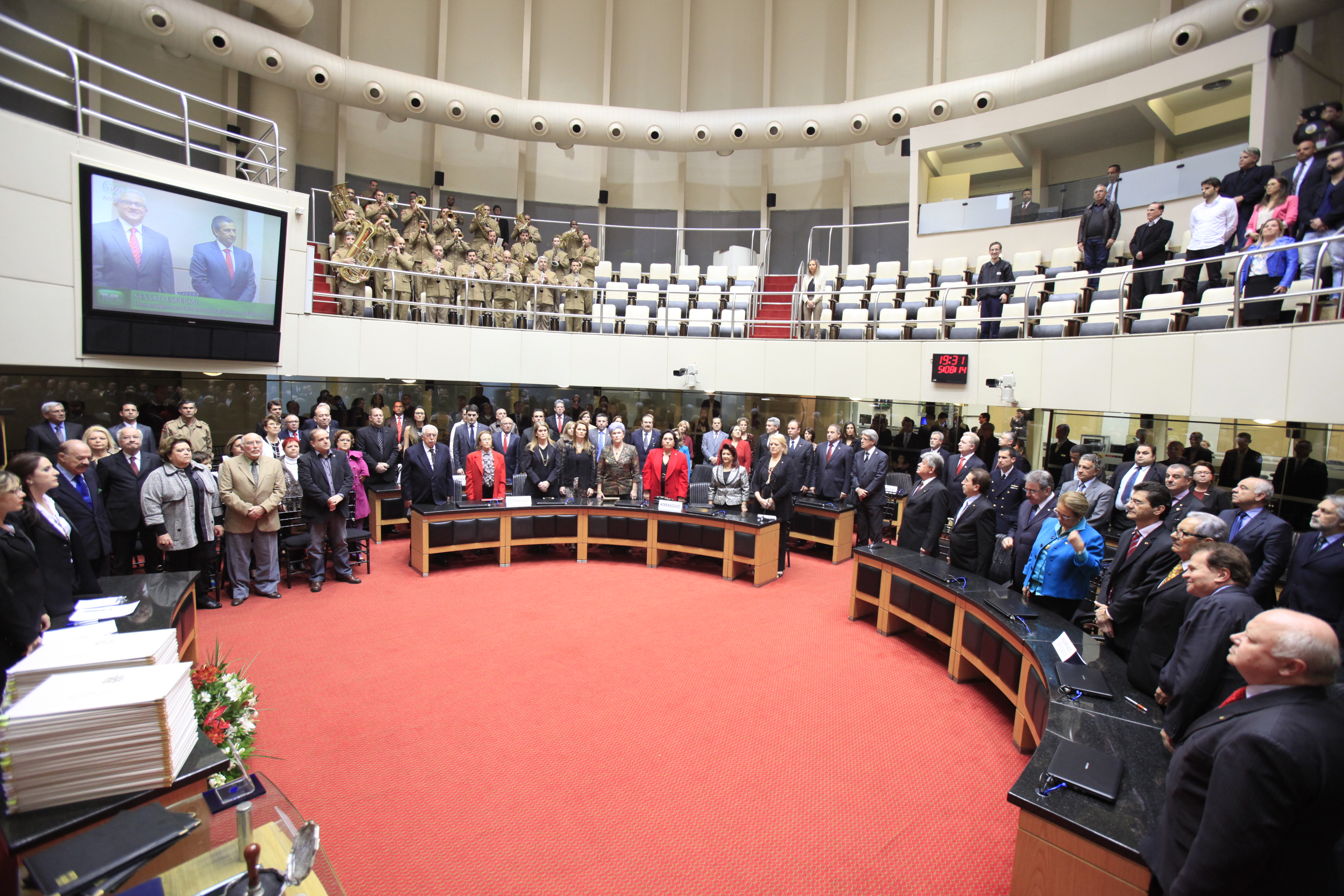 Sessão Especial em comemoração aos 180 anos da Instalação do Parlamento Catarinense. Foto: Carlos Kilian/Agência AL