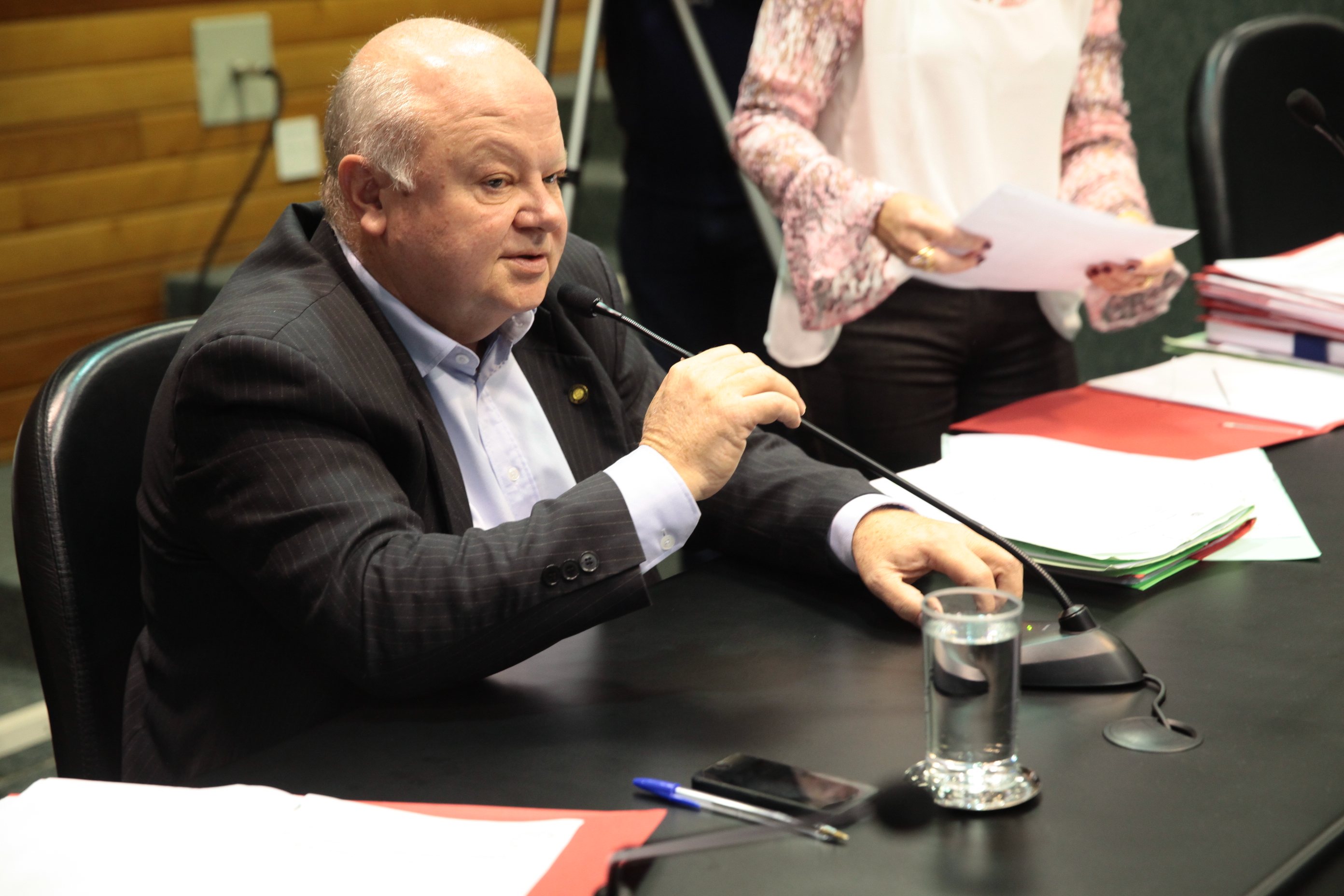 Deputado Renato Hinning (PMDB) - Reunião da Comissão de Trabalho, Administração e Serviço Público. Foto: Miriam Zomer/Agência AL