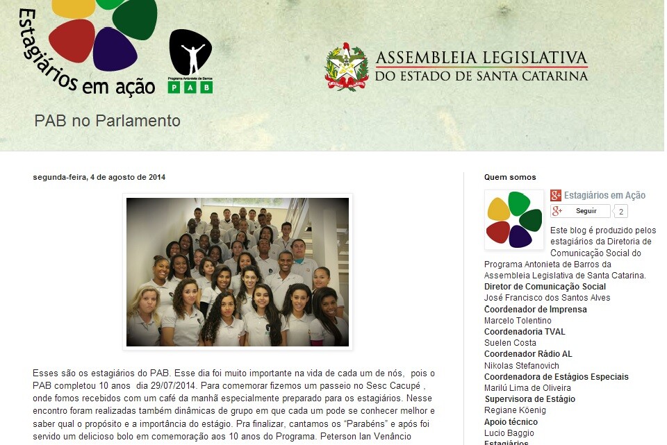 Capa do Blog - Estagiários em Ação - estagiariosemacaopab.blogspot.com.br