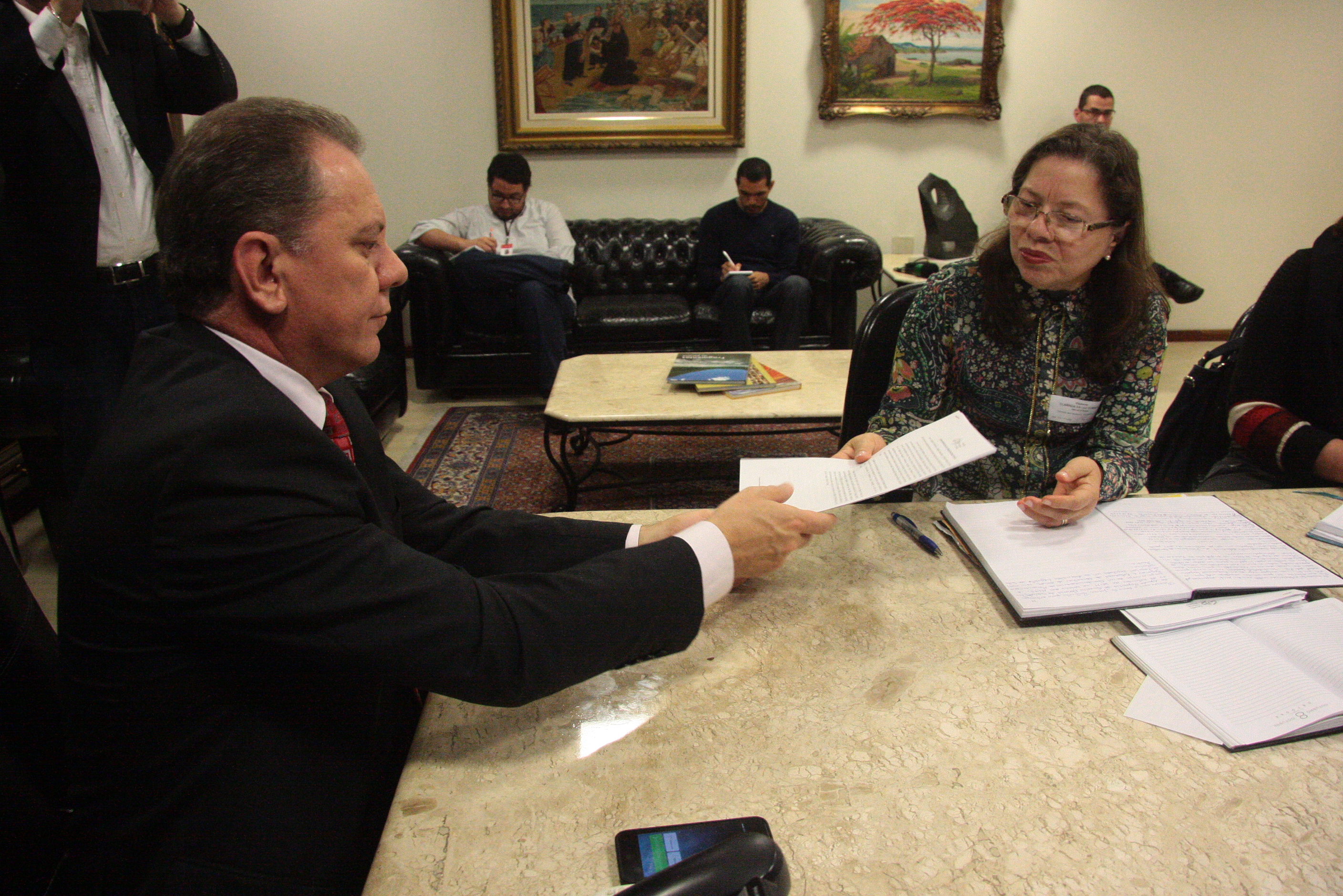 Conselho Estadual de Saúde reúne-se com o Presidente da Alesc Deputado Joares Ponticelli. Foto: Eduardo Guedes de Oliveira / Agência AL
