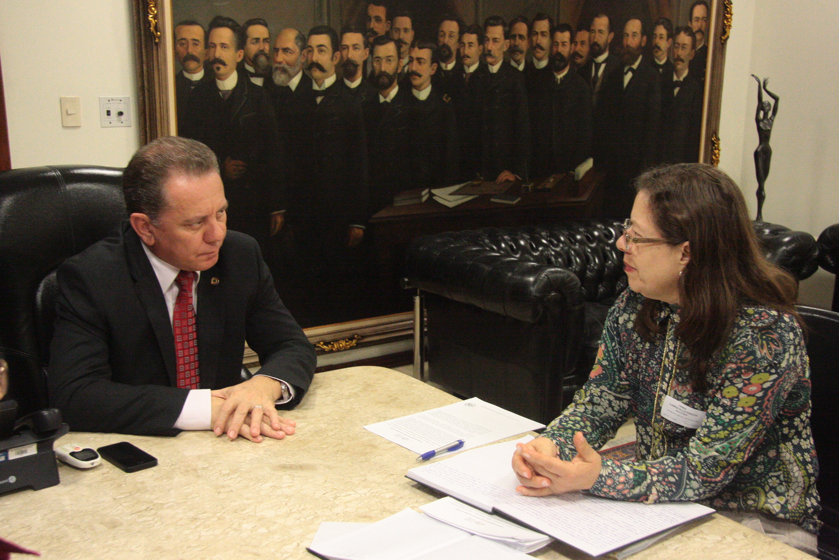 Conselho Estadual de Saúde reúne-se com o Presidente da Alesc Deputado Joares Ponticelli. Foto: Eduardo Guedes de Oliveira / Agência AL