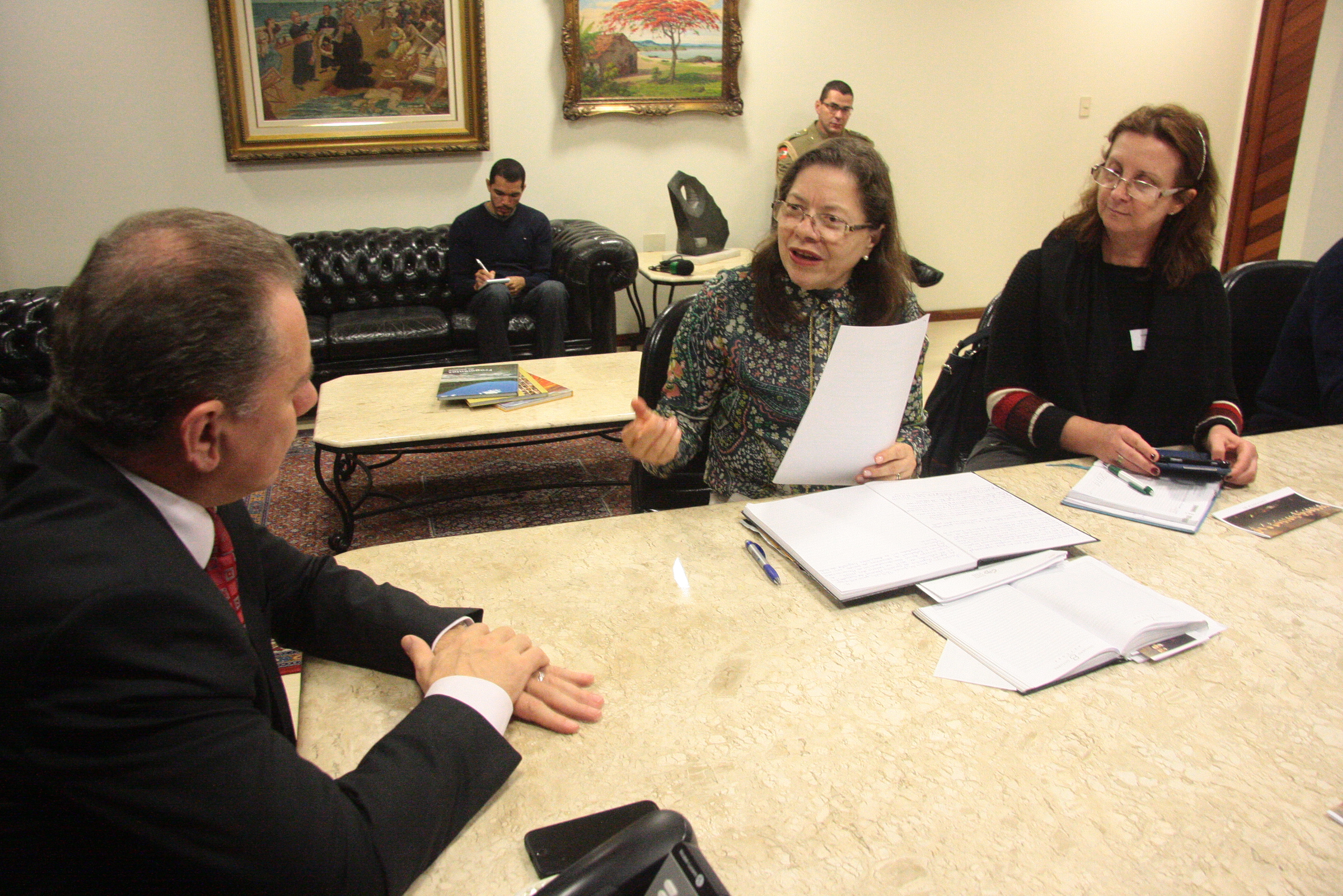 Conselho Estadual de Saúde reúne-se com o Presidente da Alesc Deputado Joares Ponticelli. Foto: Eduardo Guedes de Oliveira / Agência AL