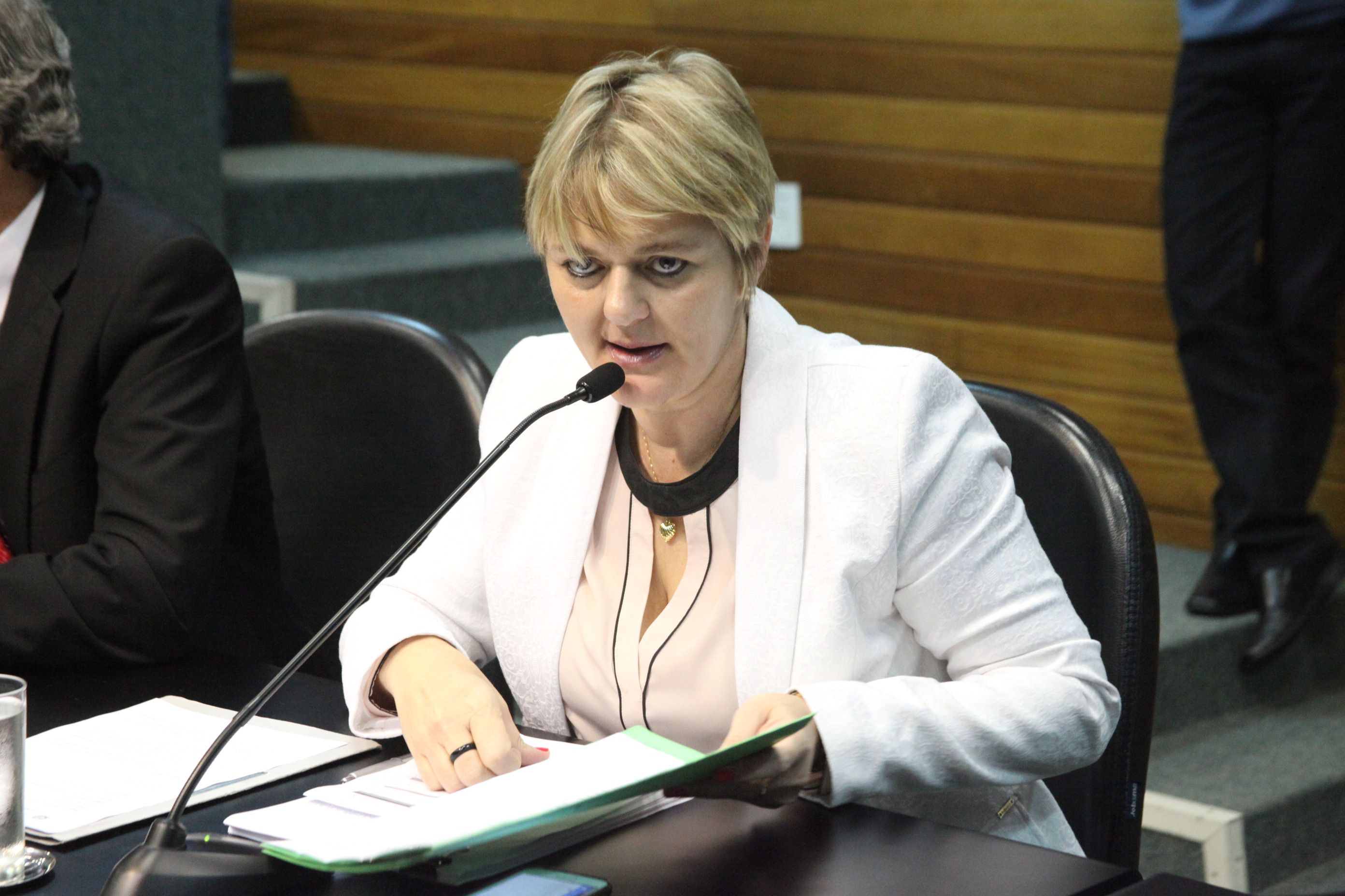 Deputada Luciane Carminatti (PT). Reunião da Comissão de Finanças e Tributação. Foto: Fábio Queiroz / Agência AL