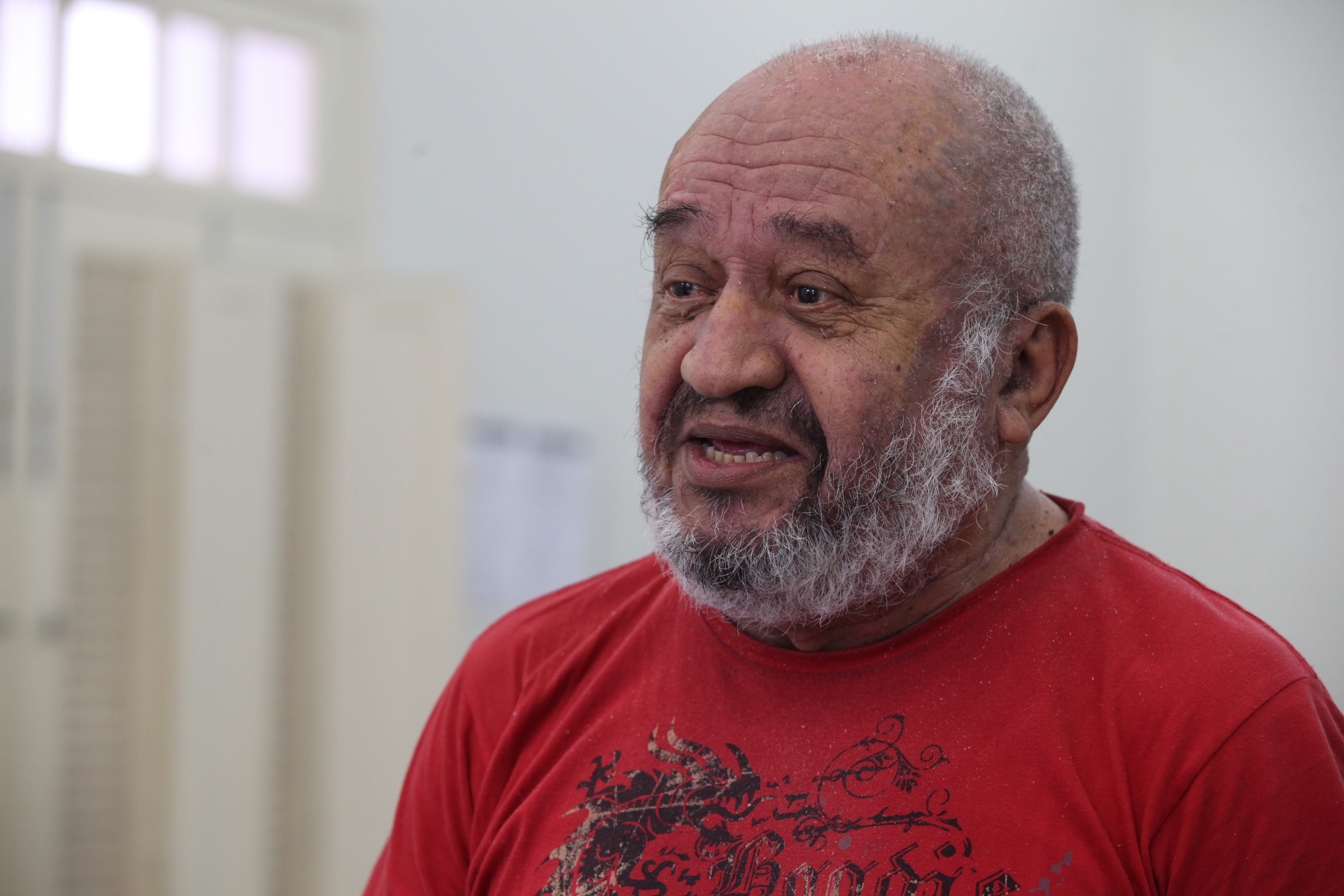 Valter Dias Morador do Albergue Público Casa de Acolhimento em Florianópolis. Foto:Carlos Kilian/Agência AL
