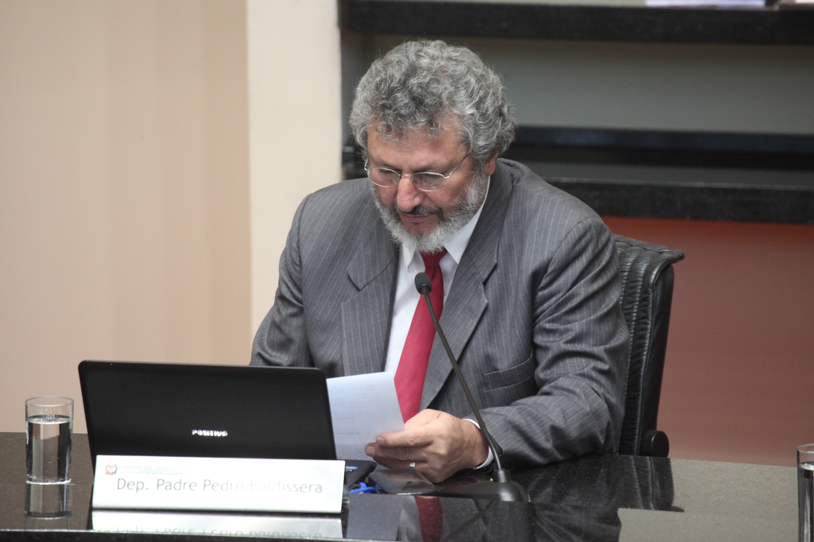 Deputado Padre Pedro Baldissera (PT). Sessão Ordinária. Foto: Fábio Queiroz / Agência AL