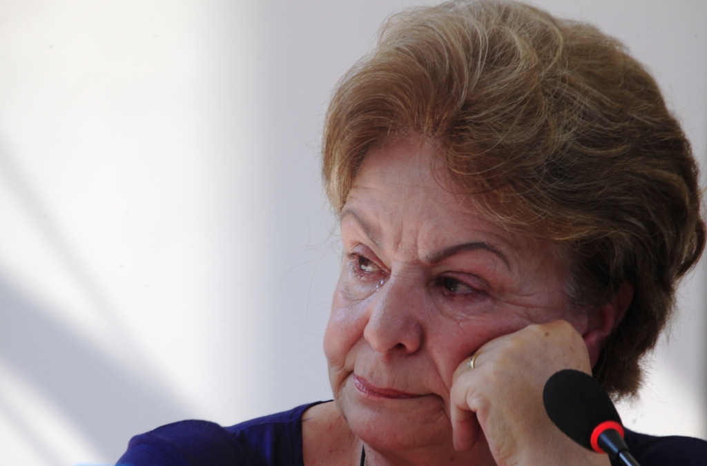 Maria da Glória Vojciechovski ex- proprietária rural presta depoimento na Audiência Pública da Comissão da Verdade em Papanduva SC  Foto Carlos Kilian/Agência AL