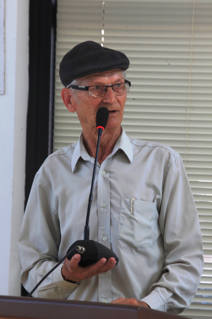 Aloisio Partala ex Prefeito de Papanduva presta depoimento na Audiência Pública da Comissão da Verdade em Papanduva SC  Foto Carlos Kilian/Agência AL