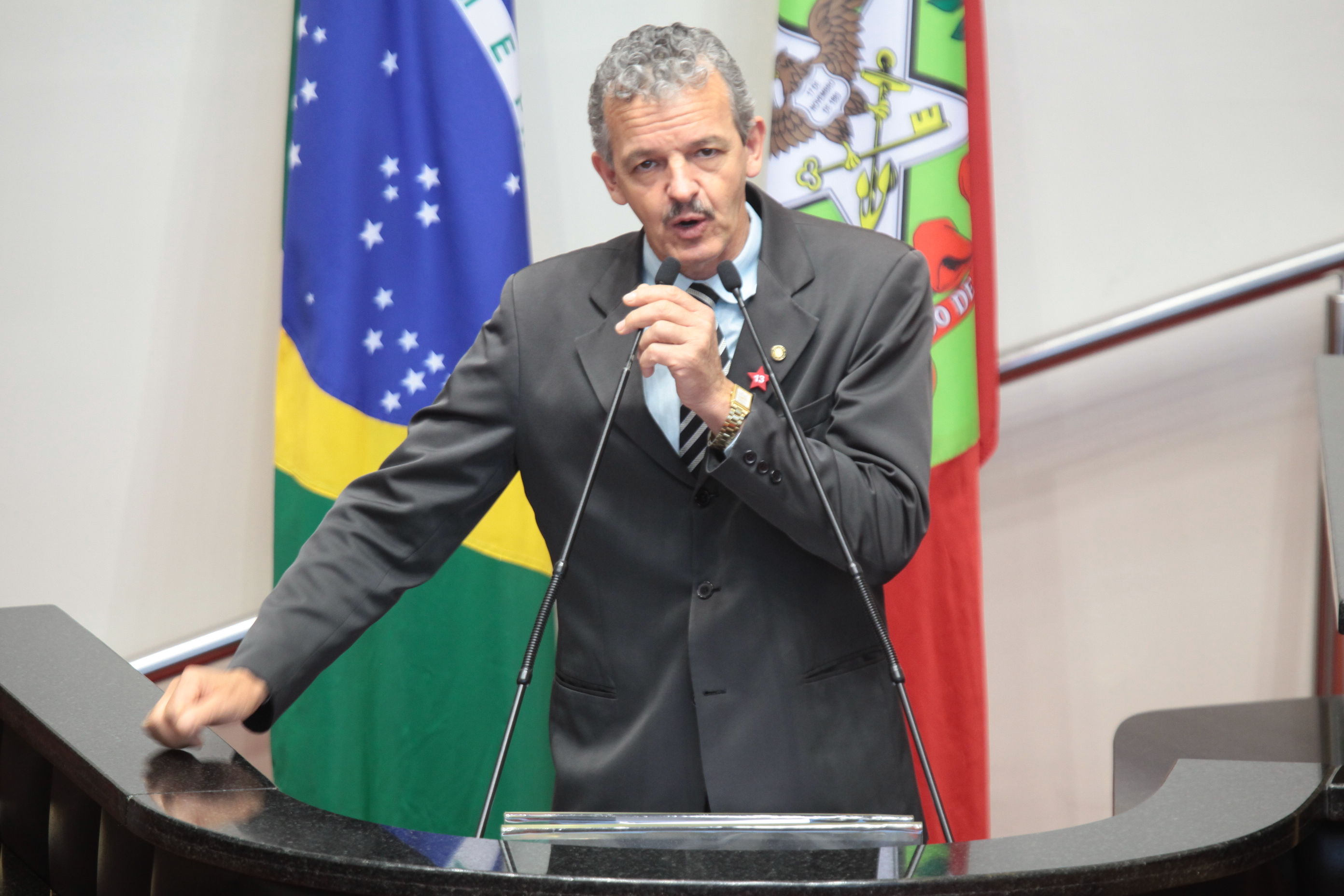 Deputado Dirceu Dresch (PT) - Sessão Ordinária - Plenário Osni Regis. Foto: Carlos Kilian/Agência AL