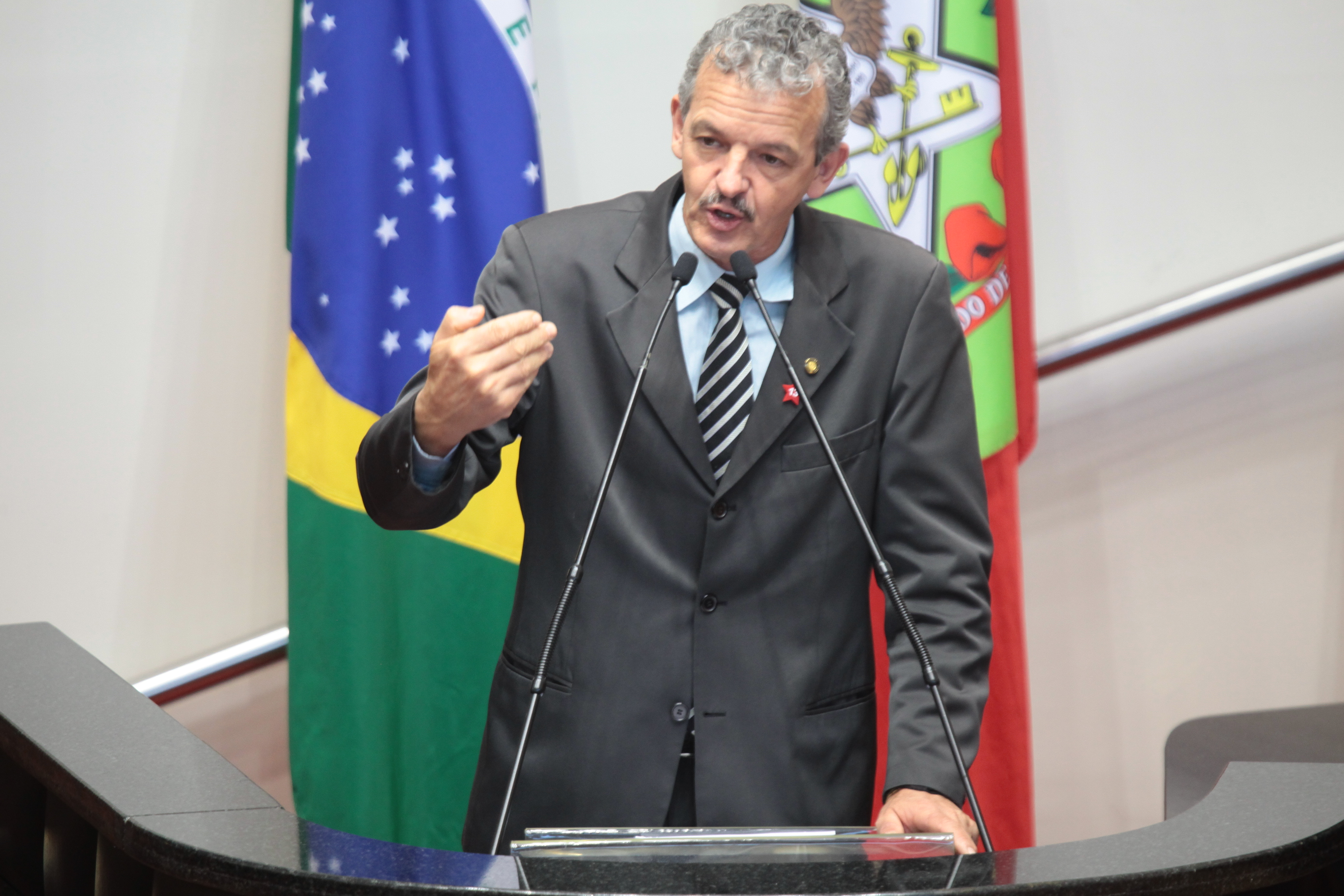 Deputado Dirceu Dresch (PT)  - Sessão Ordinária - Plenário Osni Regis. Foto: Miriam Zomer/Agência AL