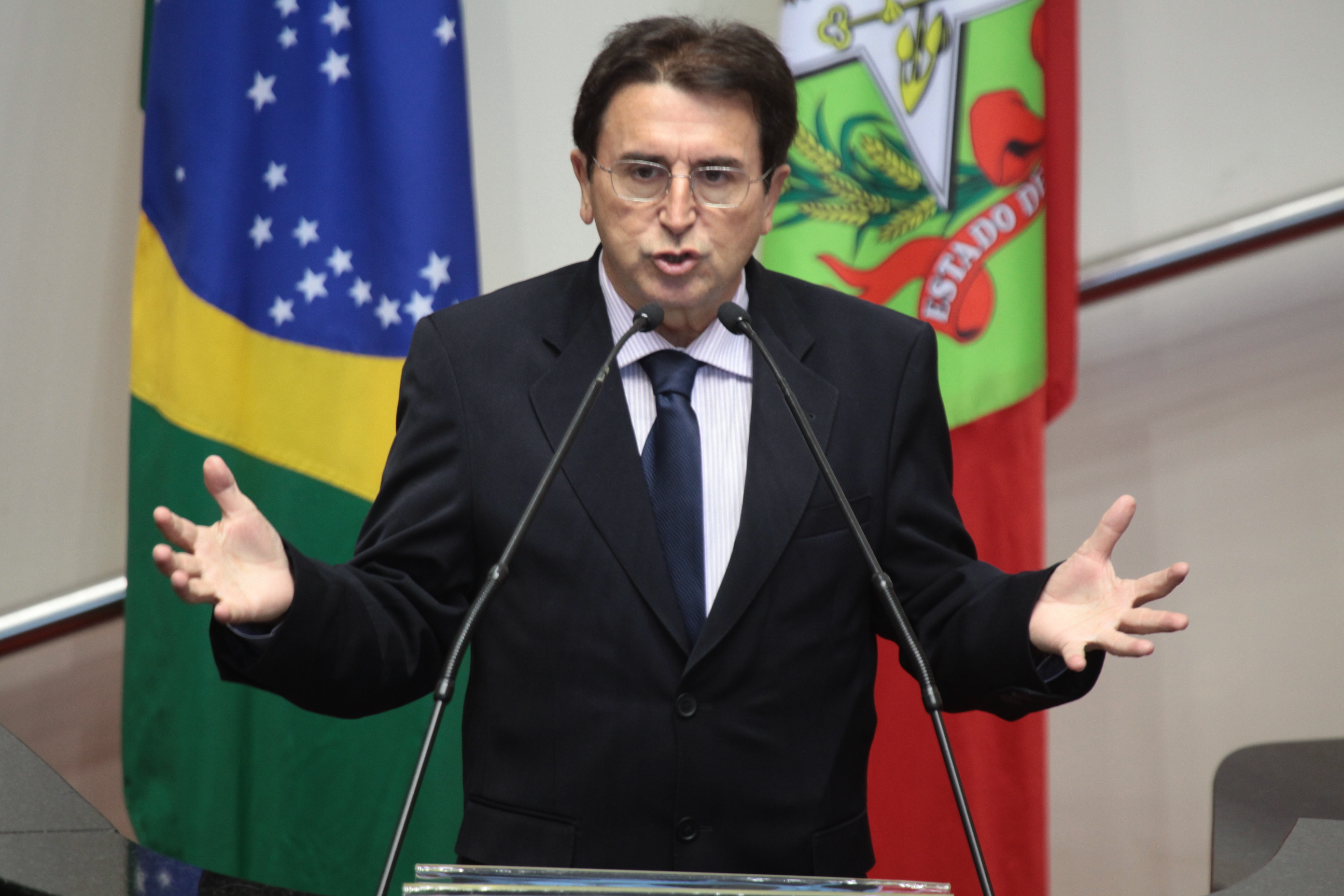 Deputado Antonio Aguiar (PMDB) - Sessão Ordinária - Plenário Osni Regis. Foto: Miriam Zomer/Agência AL