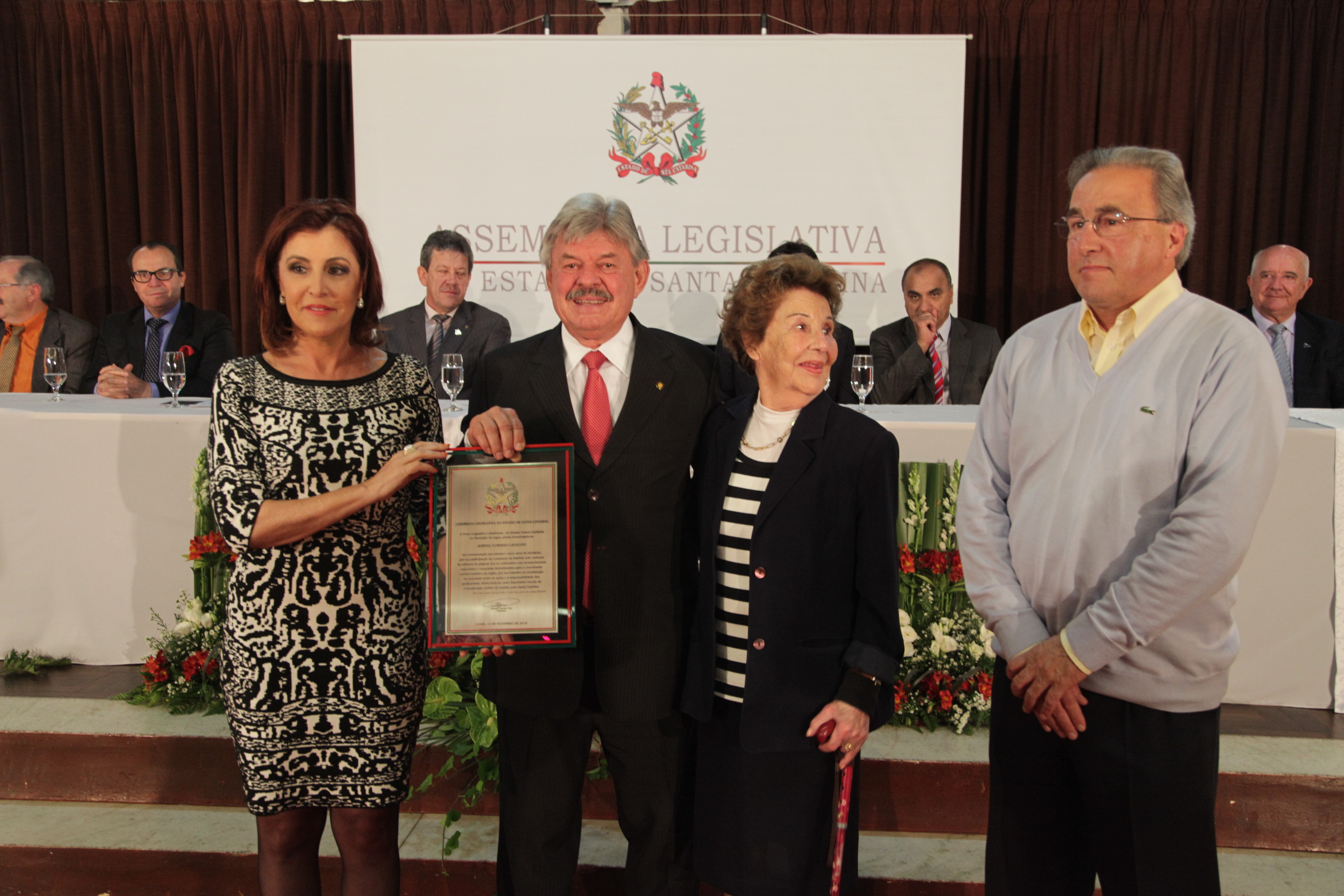 Sessão Solene em homenagem ao Correio Lageano pela passagem dos 75 anos de fundação - Lages/SC. Fotos: Solon Soares/Agência AL