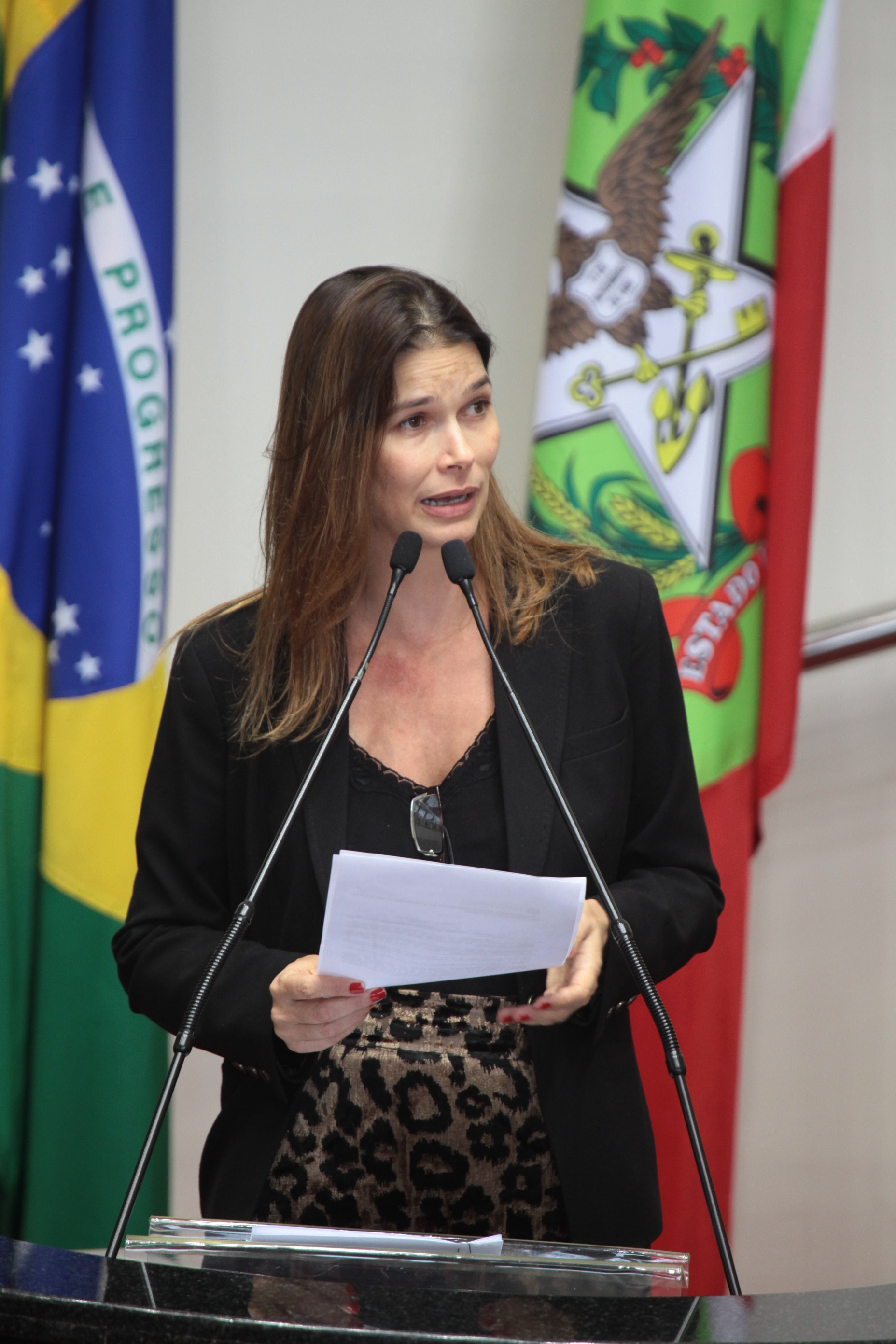 Deputada Angela Albino (PCdoB) - Sessão Ordinária - Plenário Osni Régis. Foto: Miriam Zomer/Agência AL