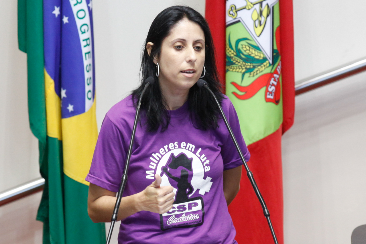 Sessão Ordinária - Vanessa Fernandes de Souza Cunha - Representante do MML (Mulheres em Luta) - Foto: Juliana Stadnik / Agência AL