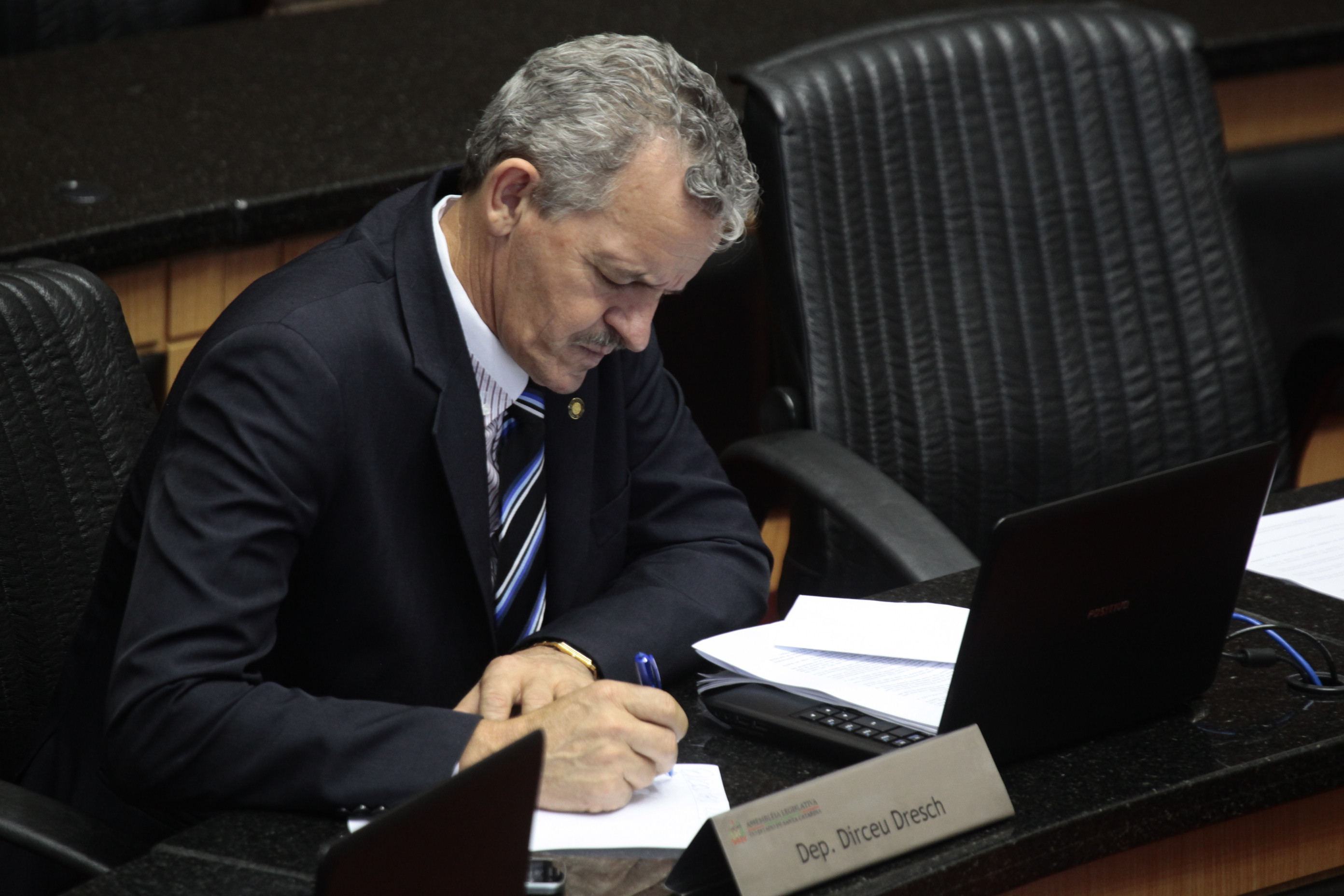 Deputado Dirceu Dresch (PT)  - Sessão Ordinária - Plenário Osni Régis. Foto: Miriam Zomer/Agência AL