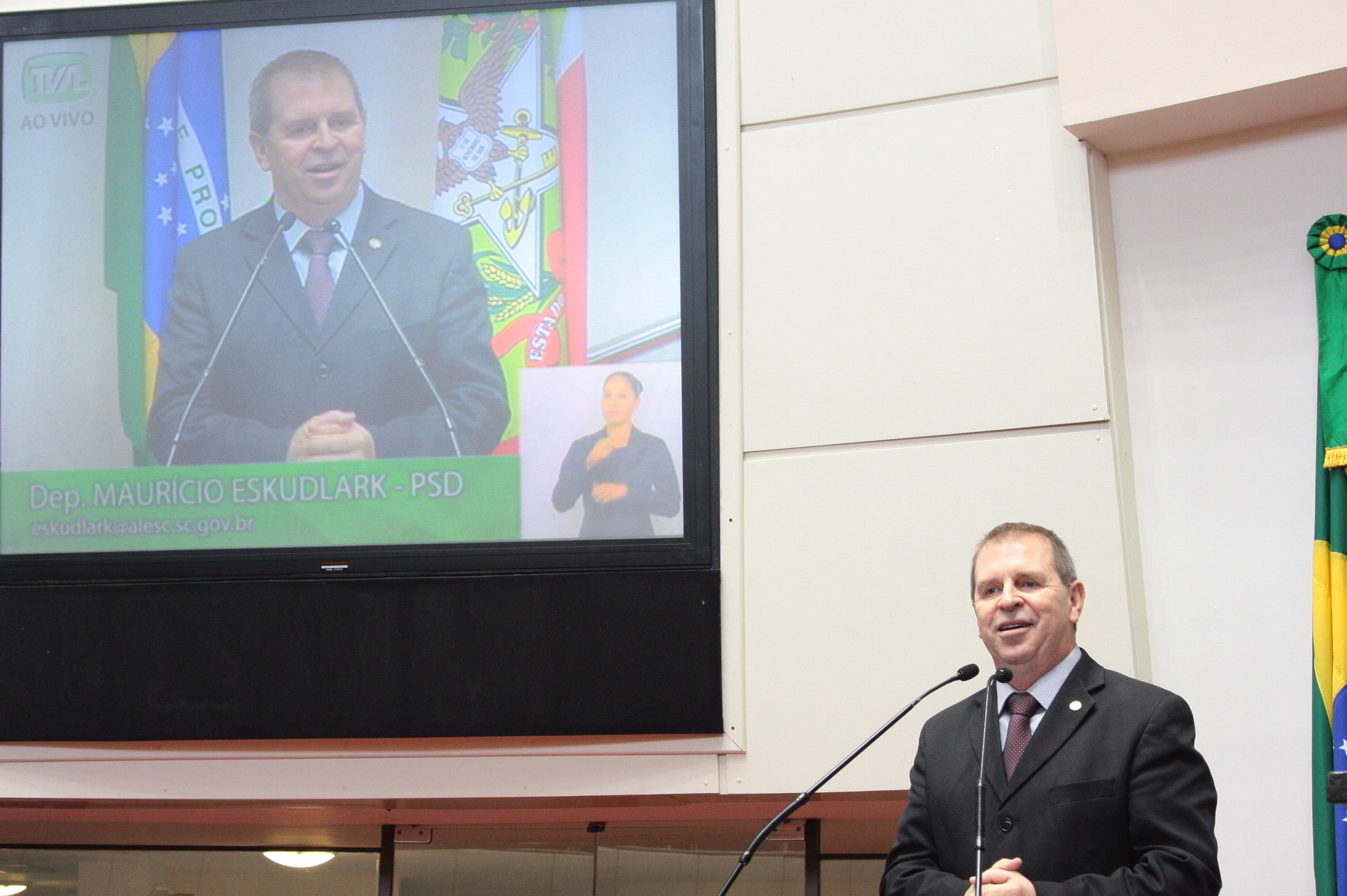 Sessão Ordinária - Plenário Osni Régis. Deputado Maurício Eskudlark (PSD).  Foto: Eduardo Guedes de Oliveira / Agência AL