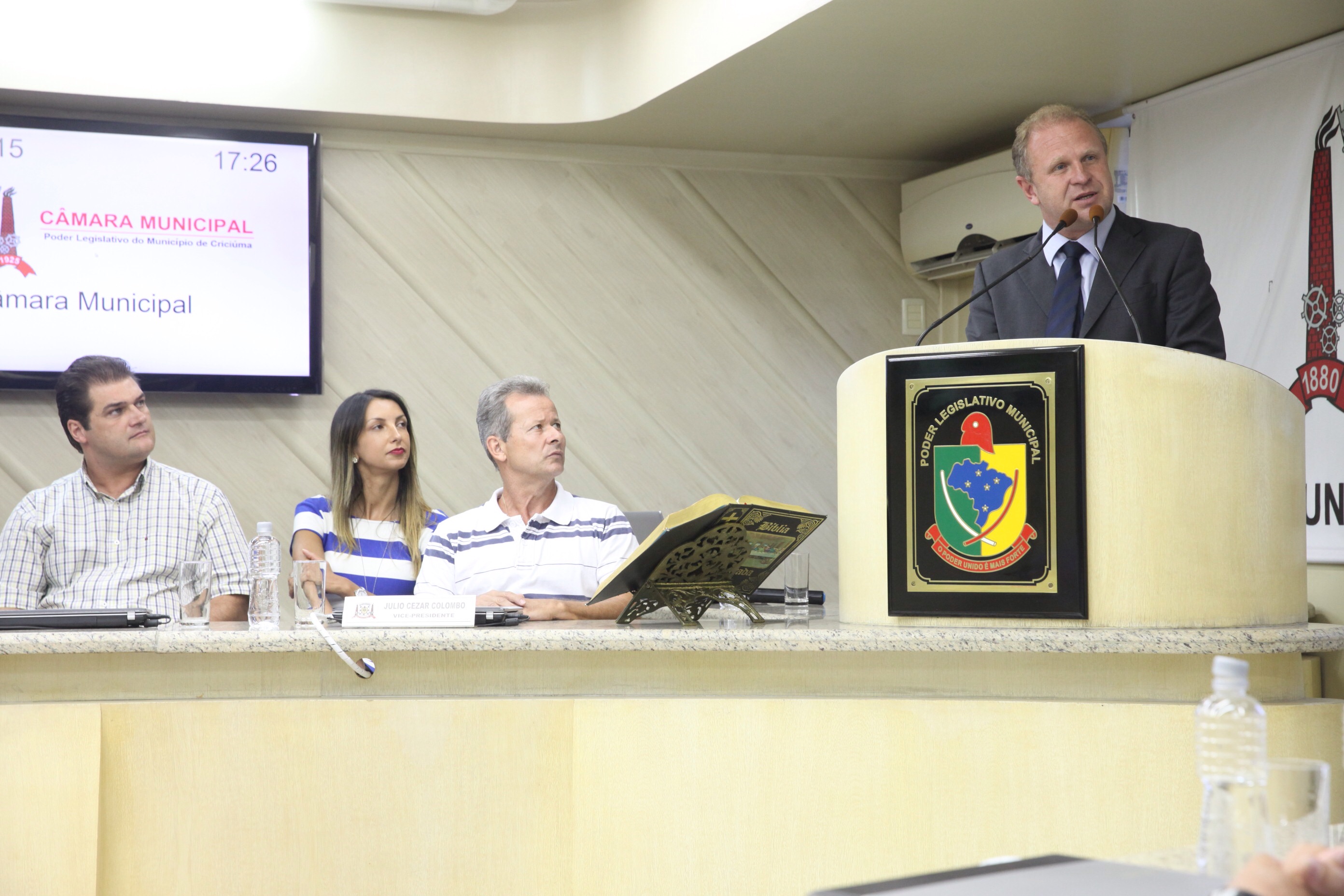 Presidente da Alesc, Gelson Merisio, cumpre agenda em Criciúma. Foto: Fábio Queiroz / Agência AL