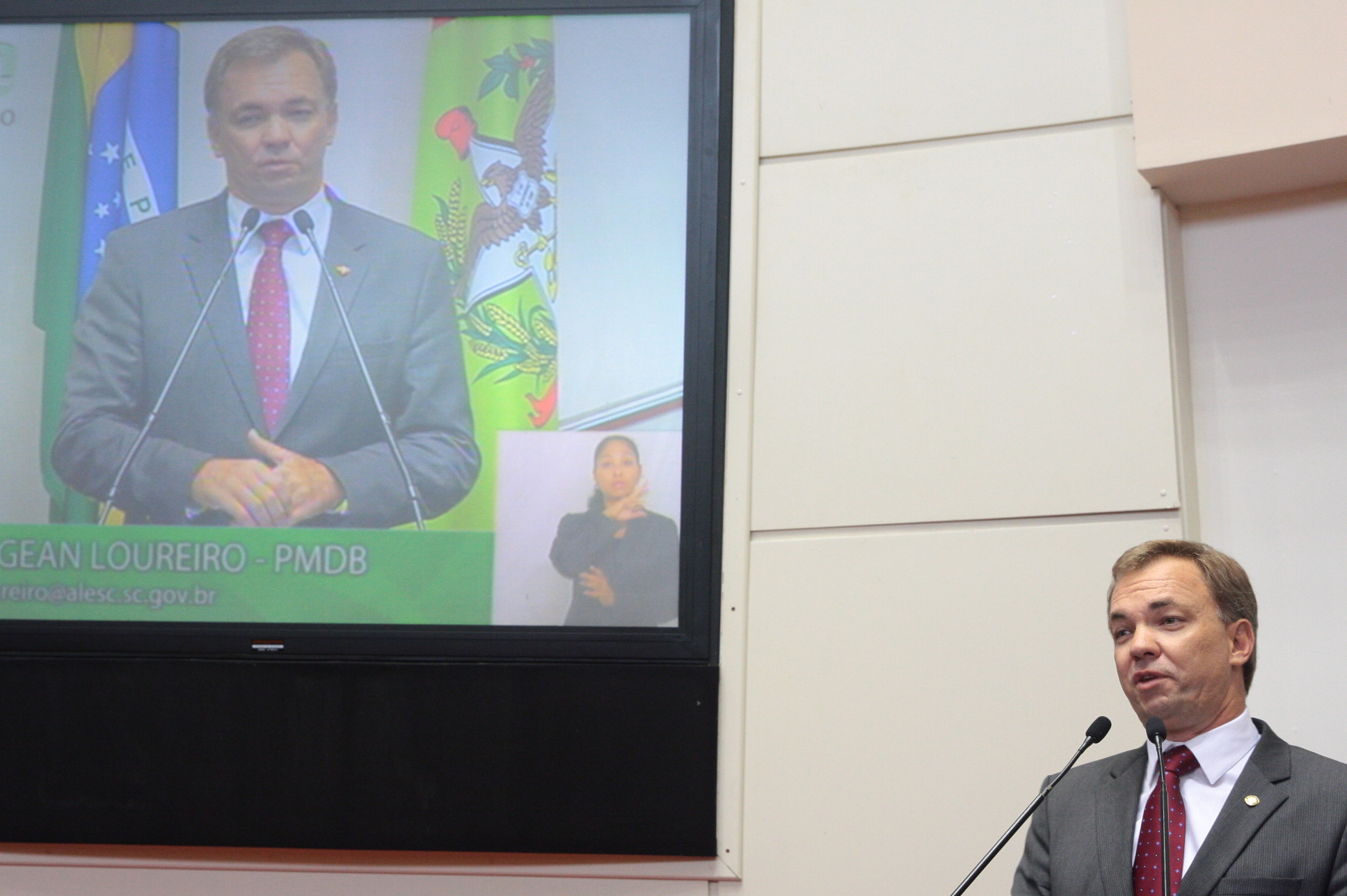 Sessão Ordinária - Plenário Osni Régis. Deputado Gean Loureiro (PMDB) Fotos: Eduardo Guedes de Oliveira / Agência AL