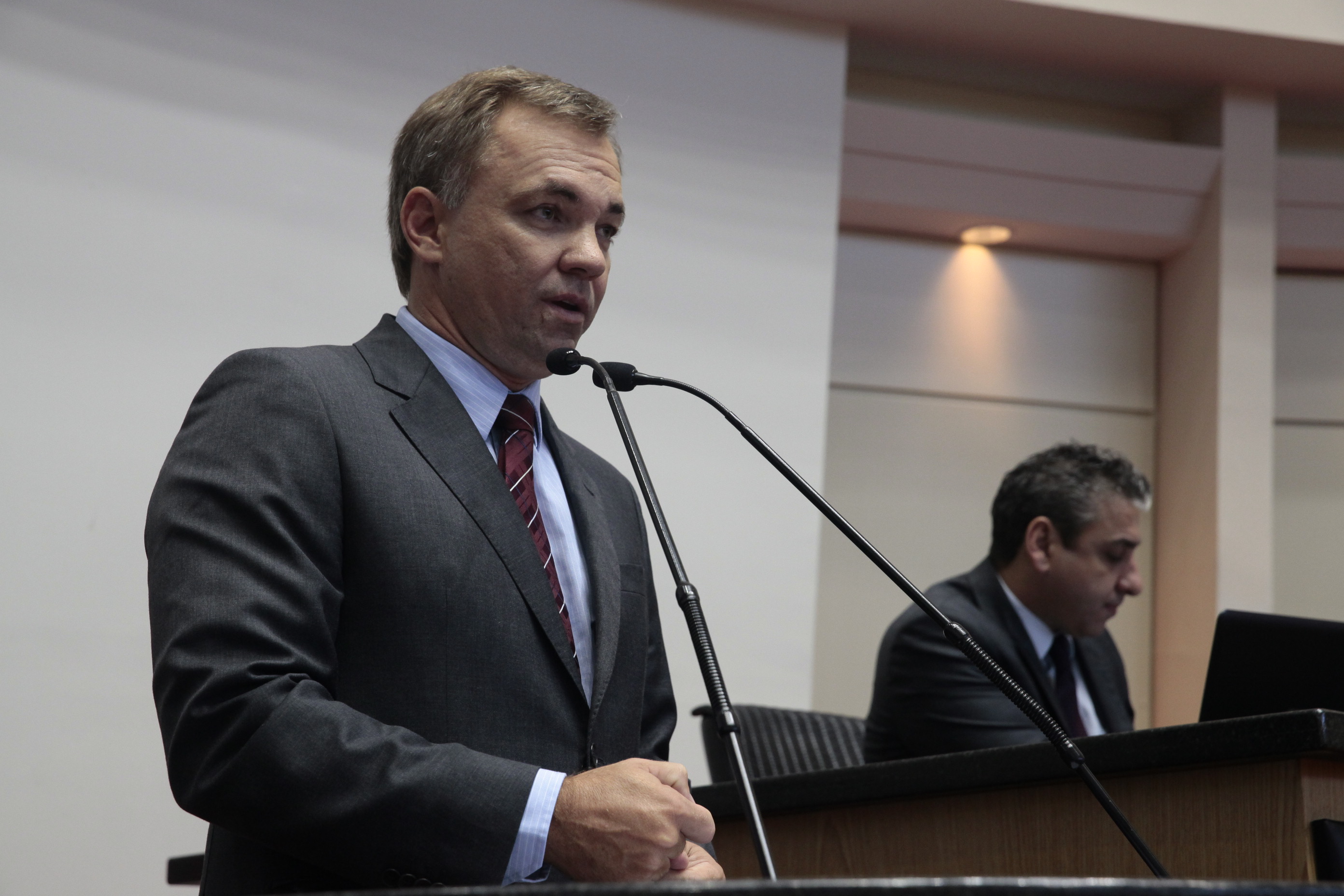Sessão Ordinária - Plenário Osni Régis. Deputado Gean Loureiro (PMDB) Foto: Eduardo Guedes de Oliveira / Agência AL