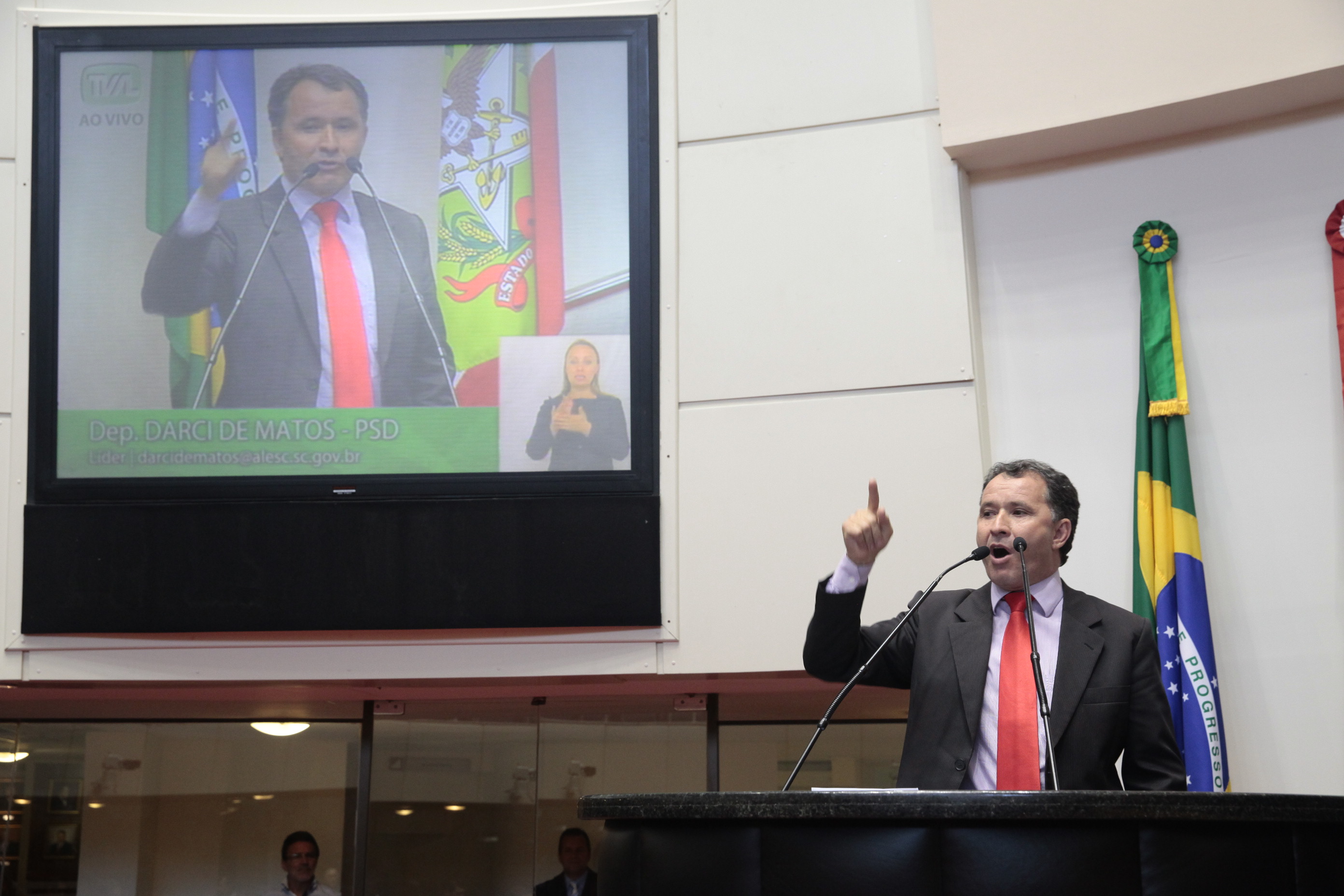Sessão Ordinária - Plenário Osni Régis. Deputado Darci de Matos (PSD) Foto: Eduardo Guedes de Oliveira / Agência AL