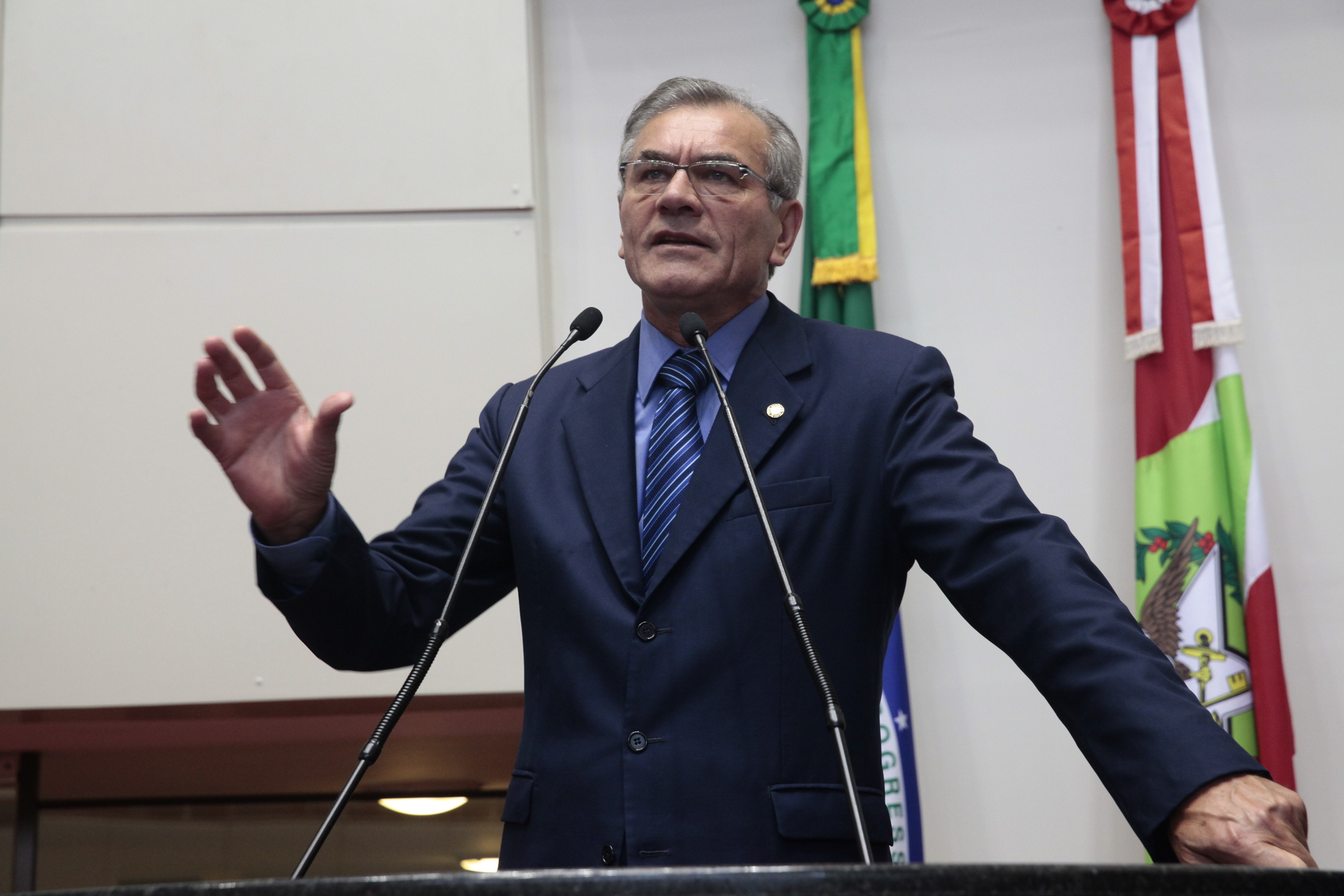 Sessão Ordinária - Plenário Osni Régis. Deputado Silvio Dreveck (PP)  Foto: Eduardo Guedes de Oliveira / Agência AL